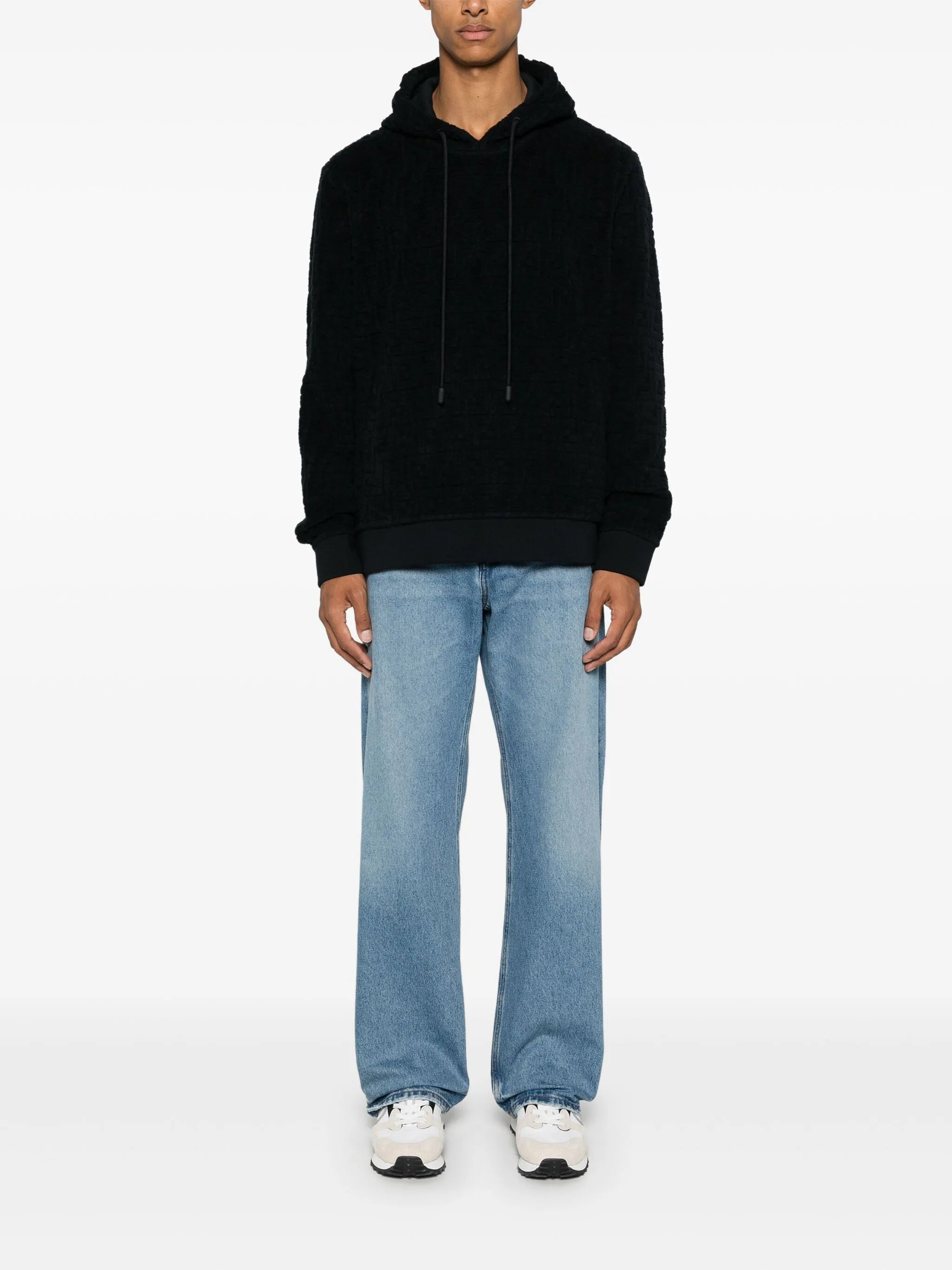 FF-embossed hoodie