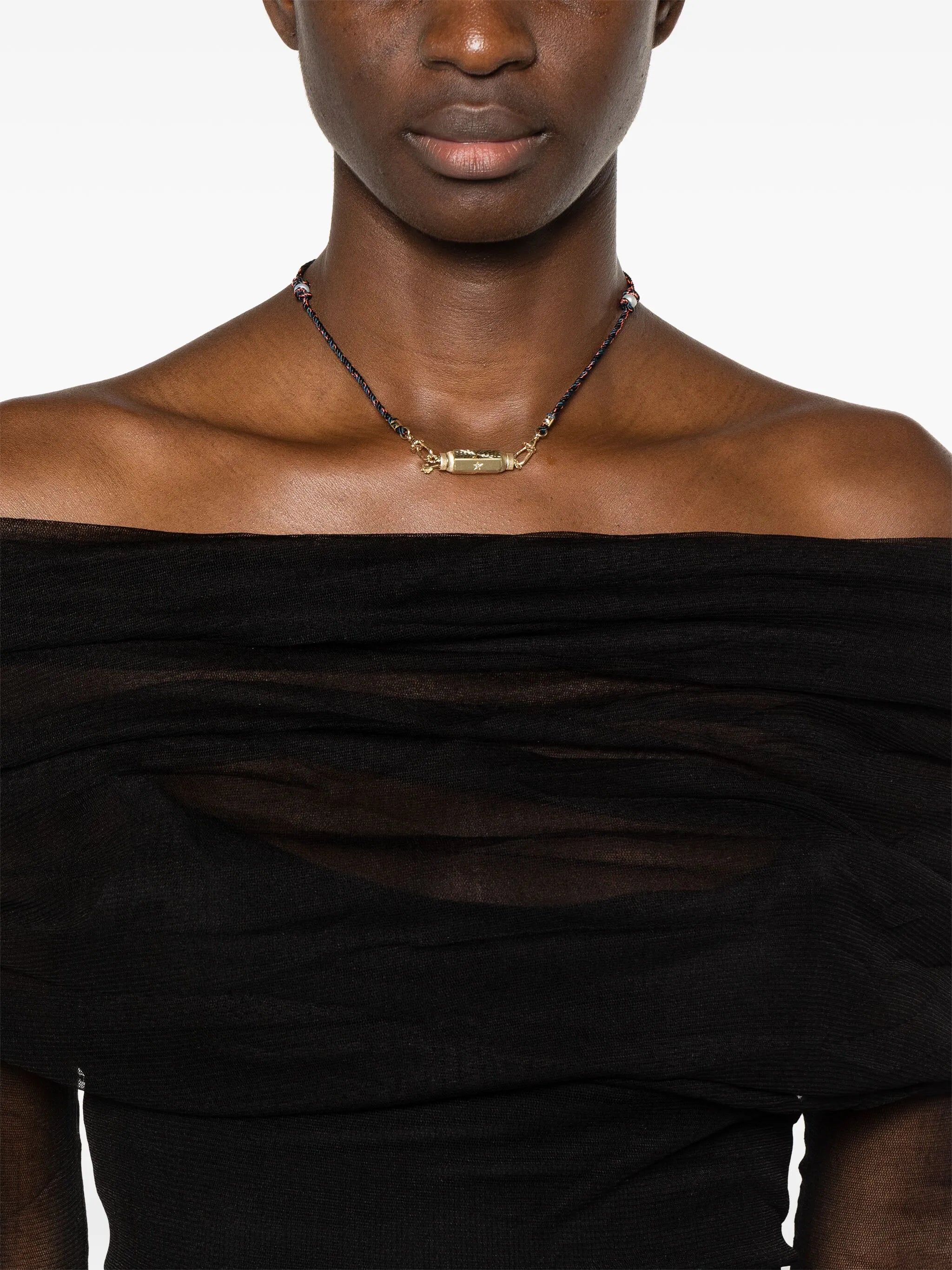 14kt yellow gold Baby Coco diamond necklace