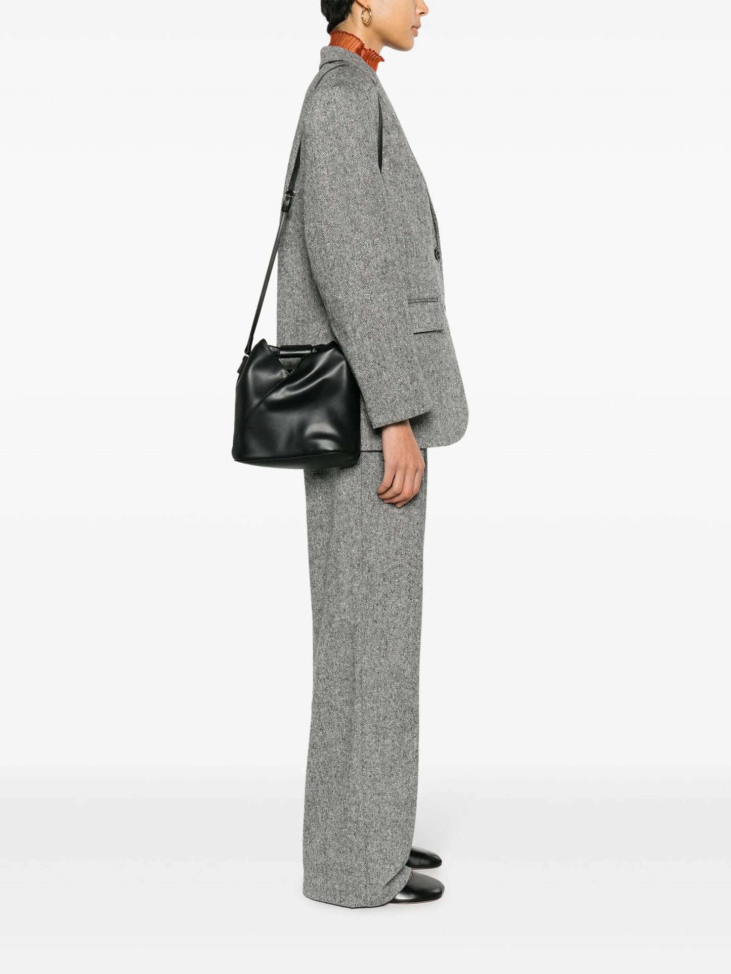 Japanese faux-leather crossbody bag