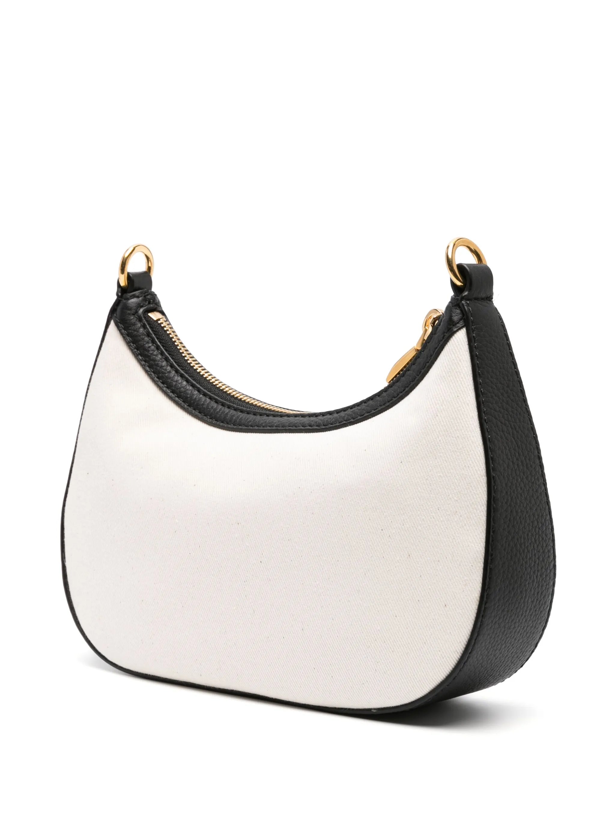 Ivory canvas shoulder bag