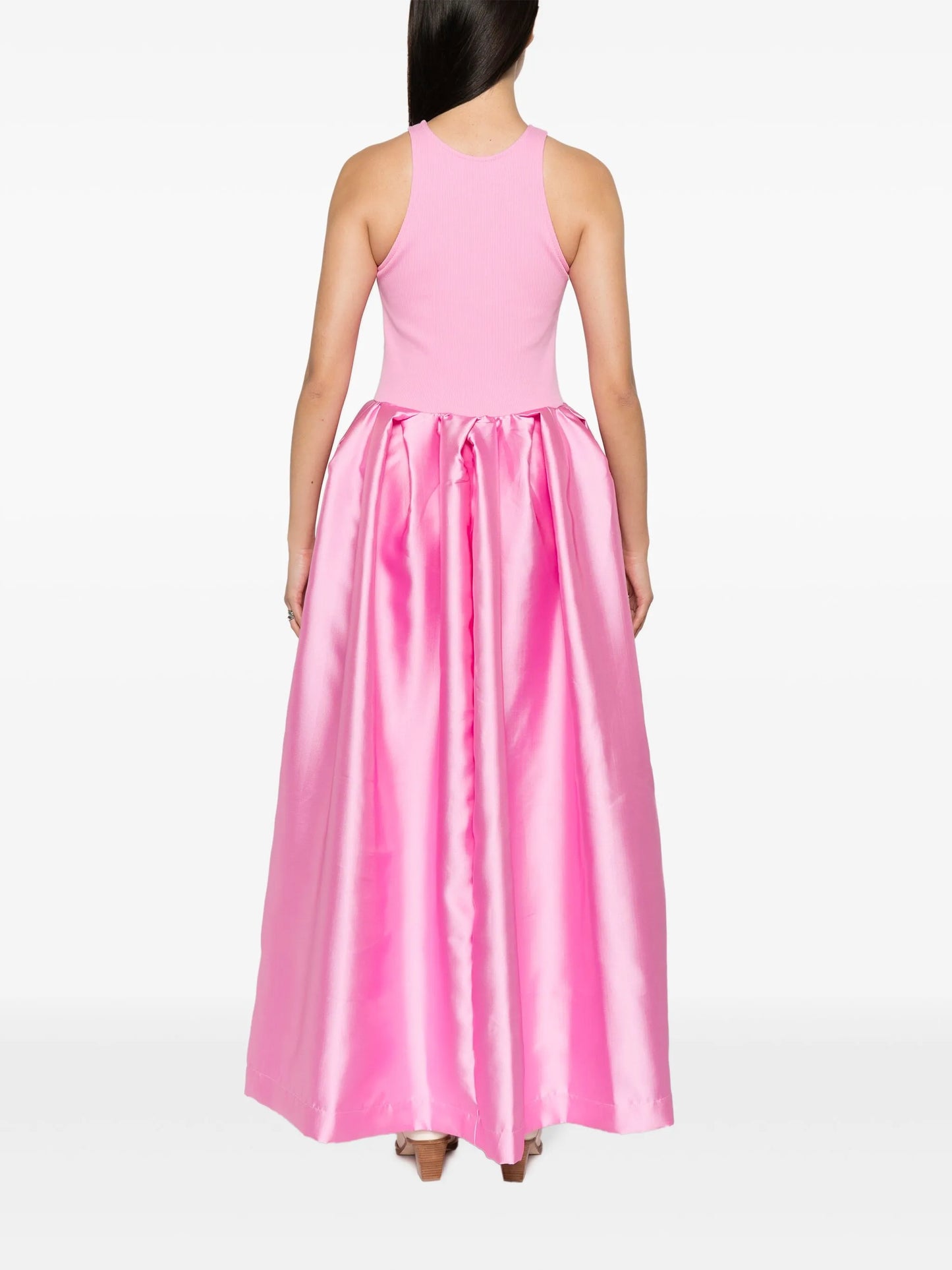 puff-skirt maxi dress