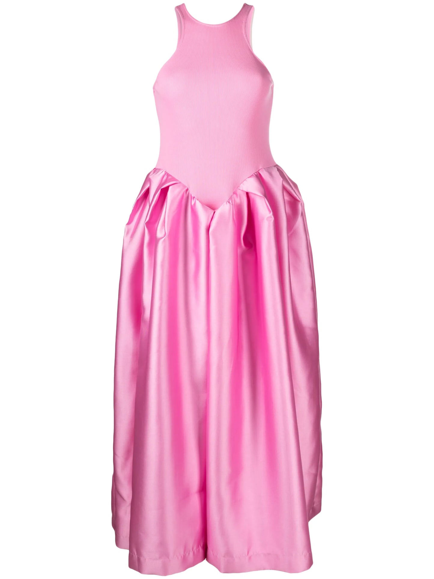puff-skirt maxi dress