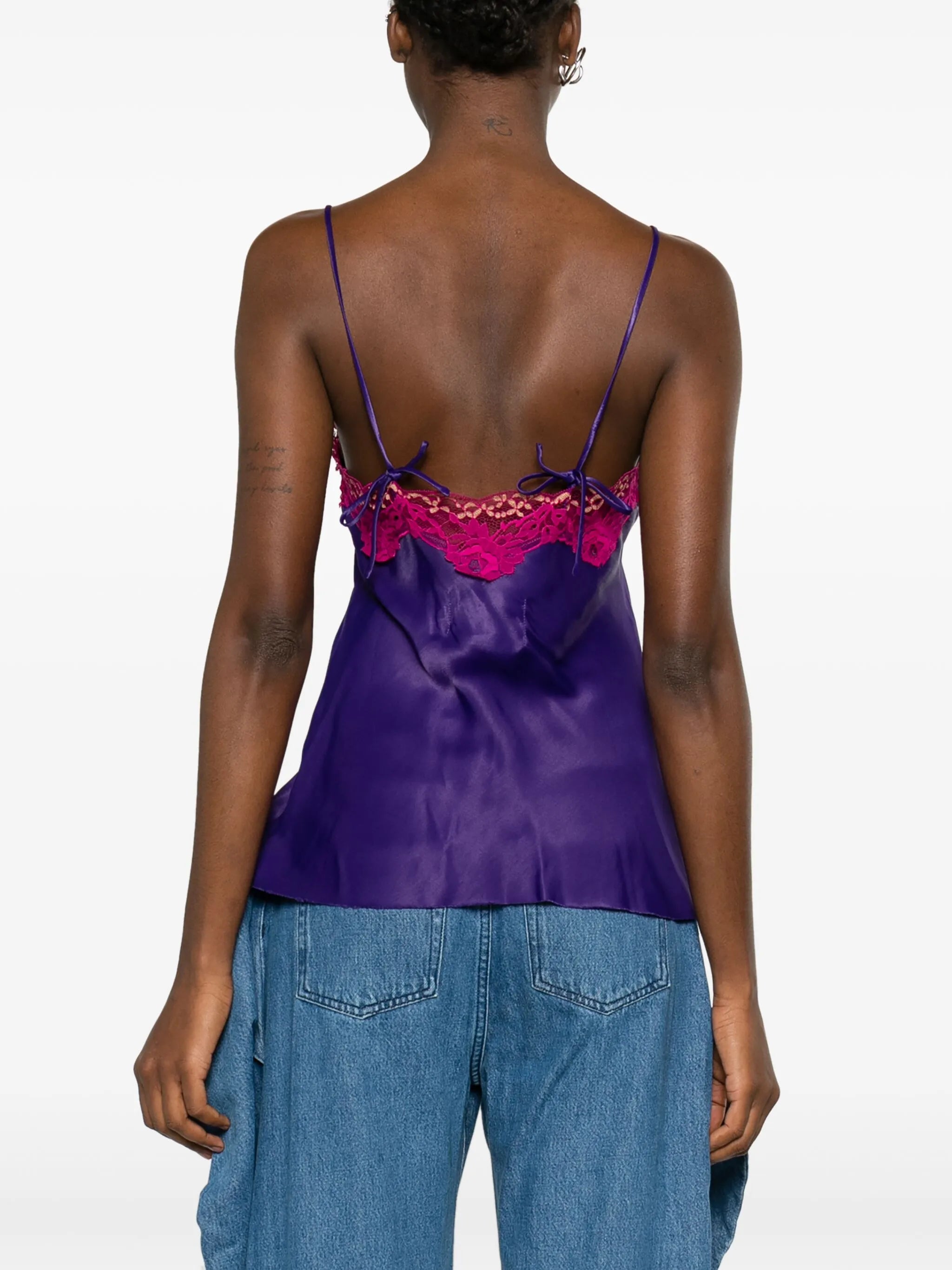 Marques lace-trimmed top