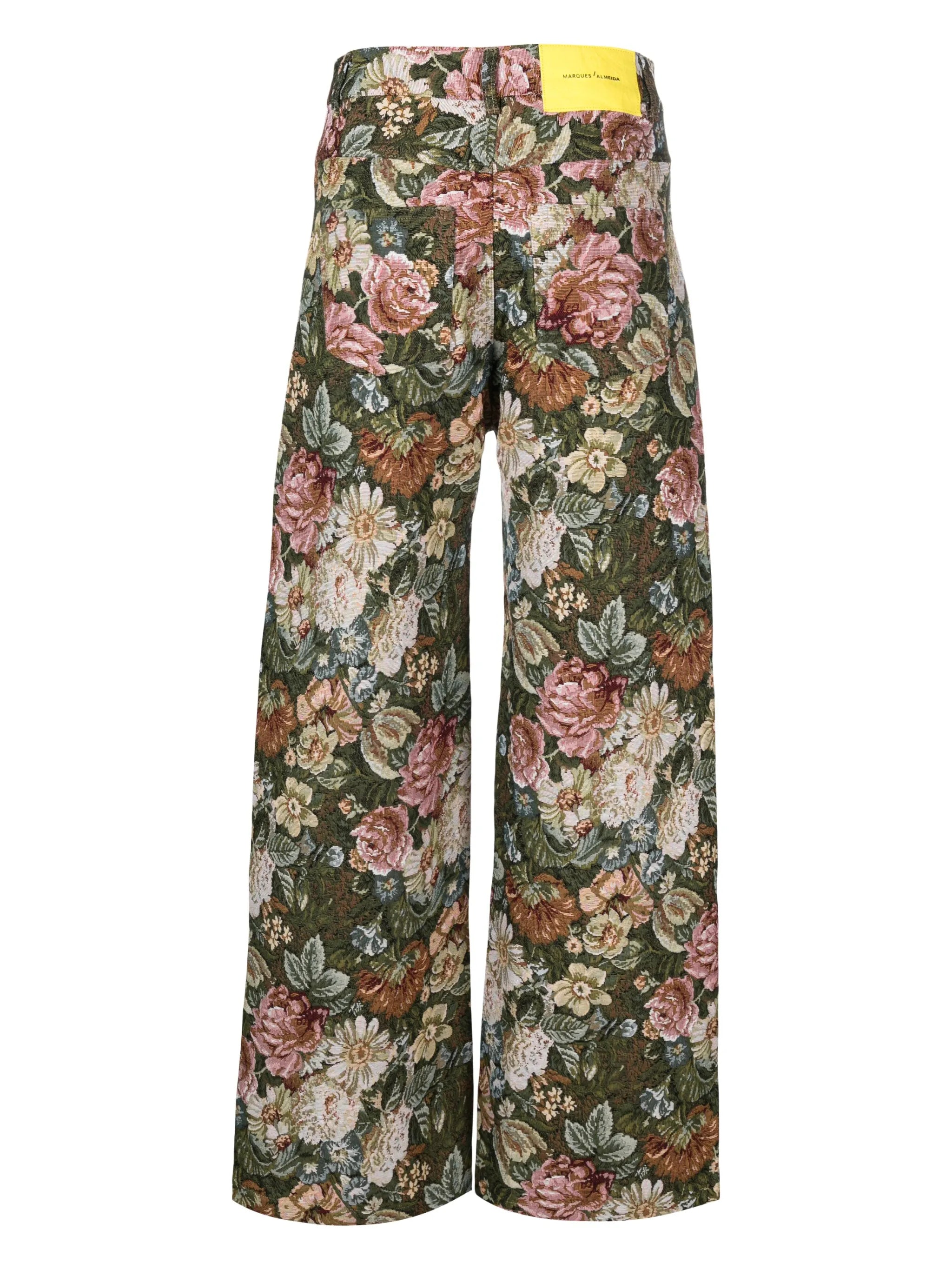 wide-leg brocade trousers