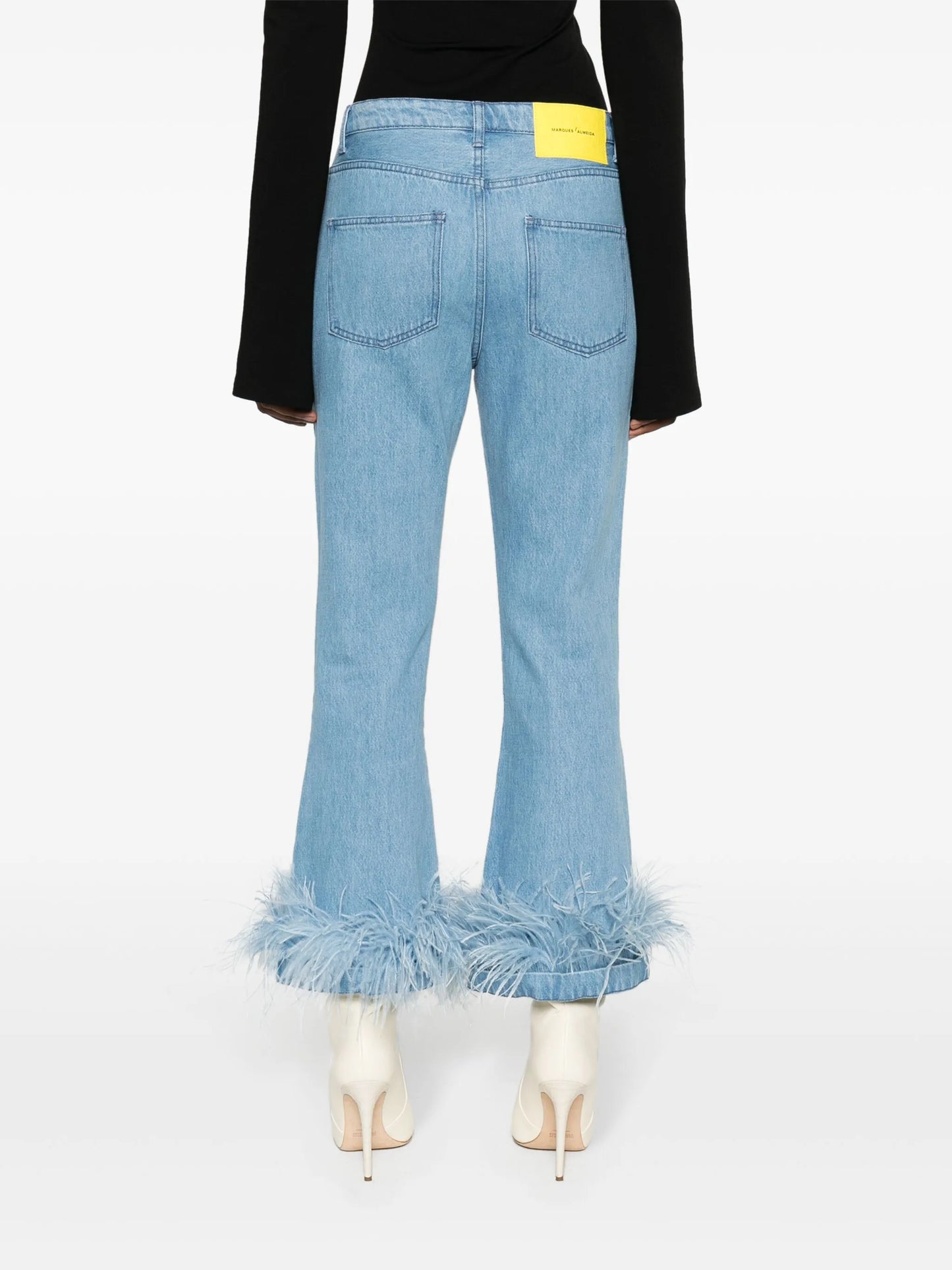high-rise flared jeans
