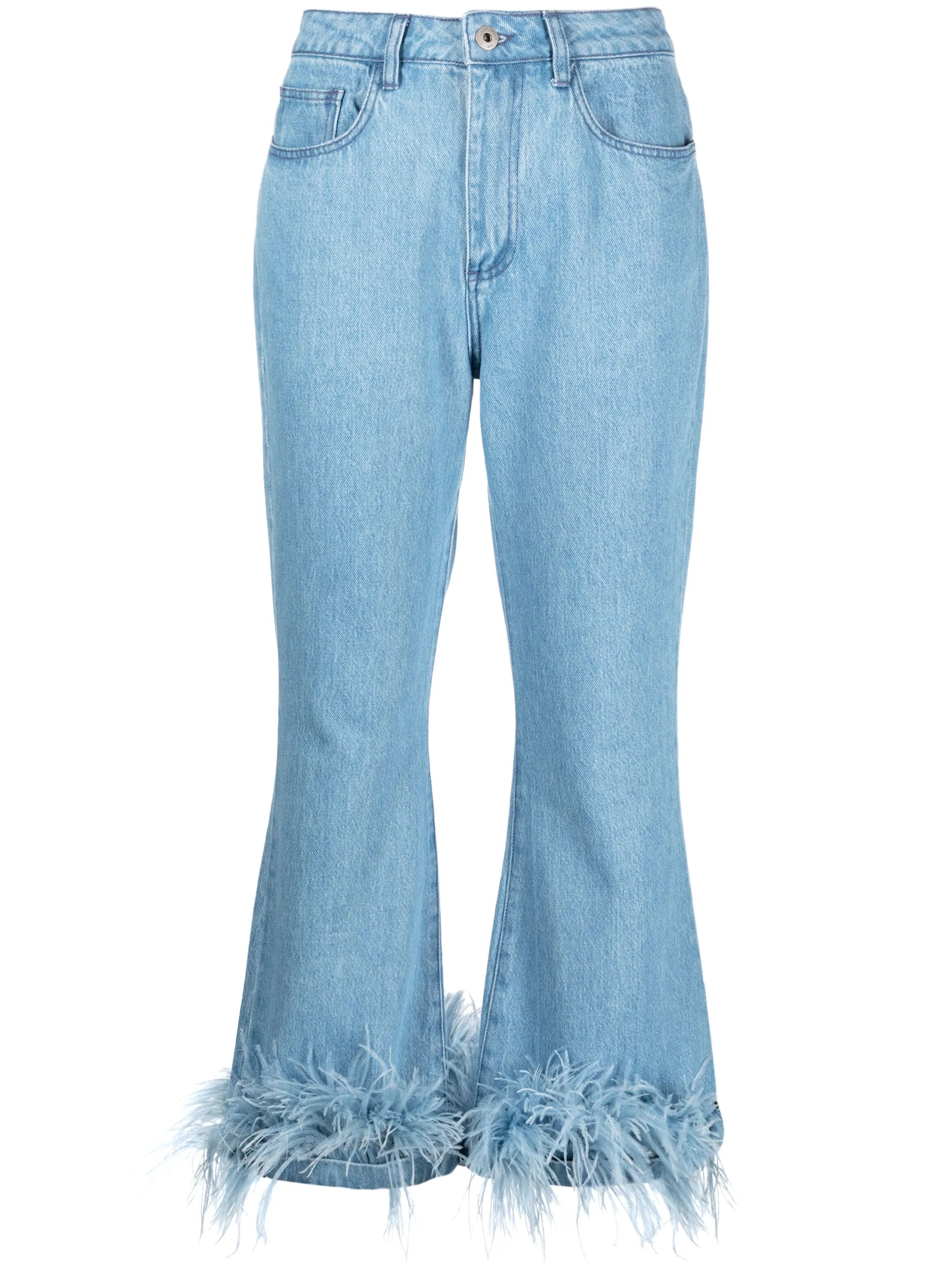high-rise flared jeans