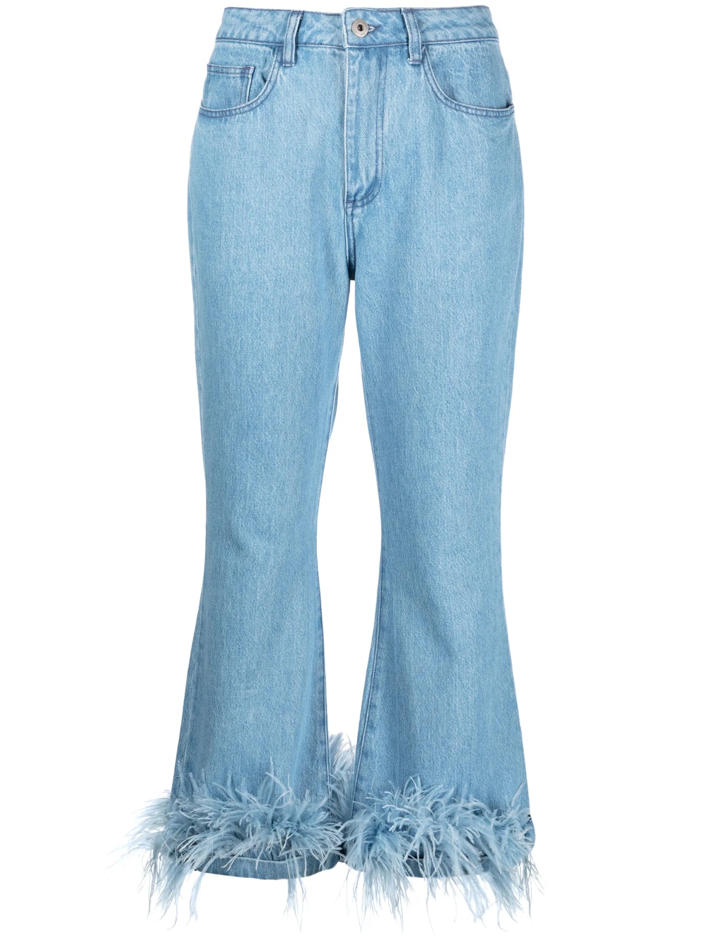 high-rise flared jeans