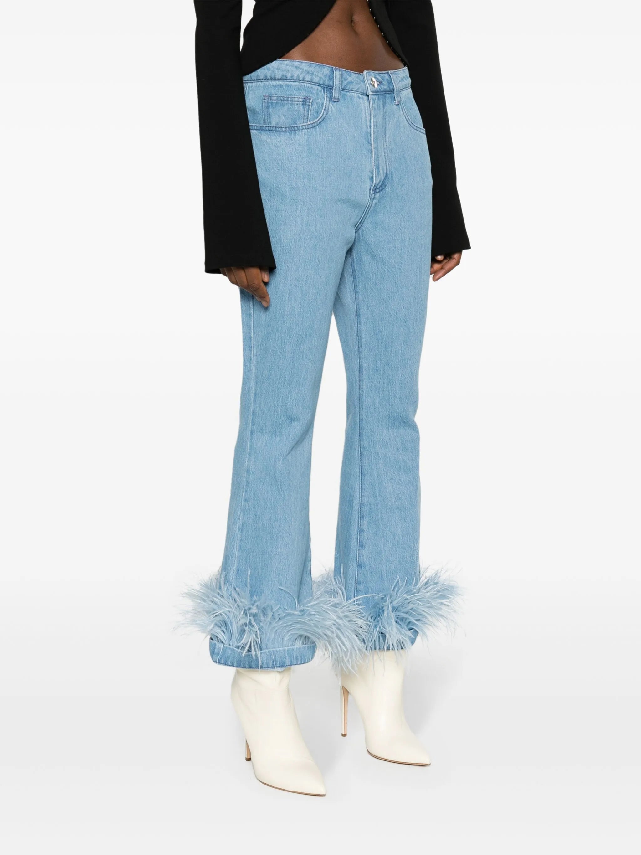 high-rise flared jeans