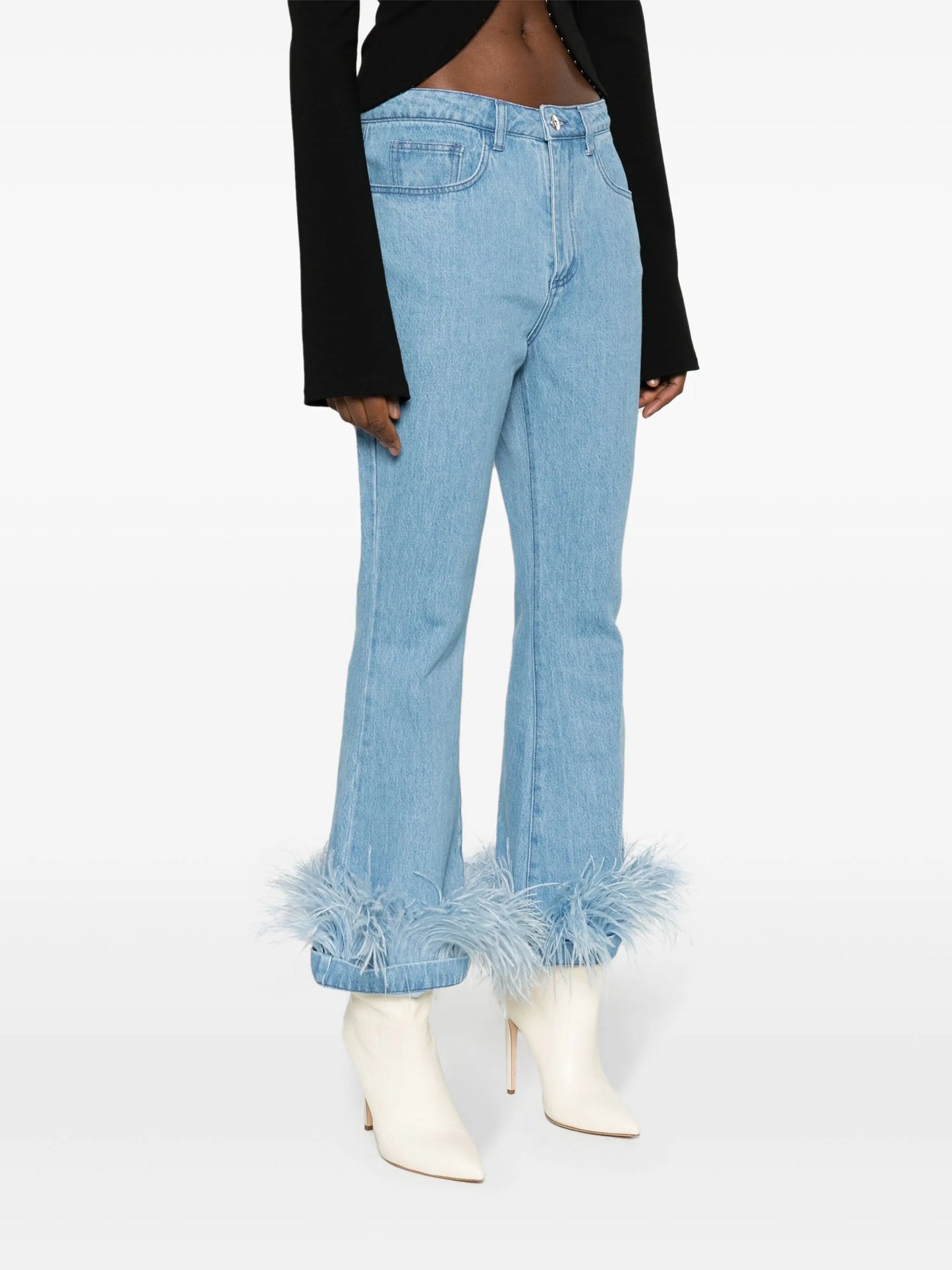 high-rise flared jeans