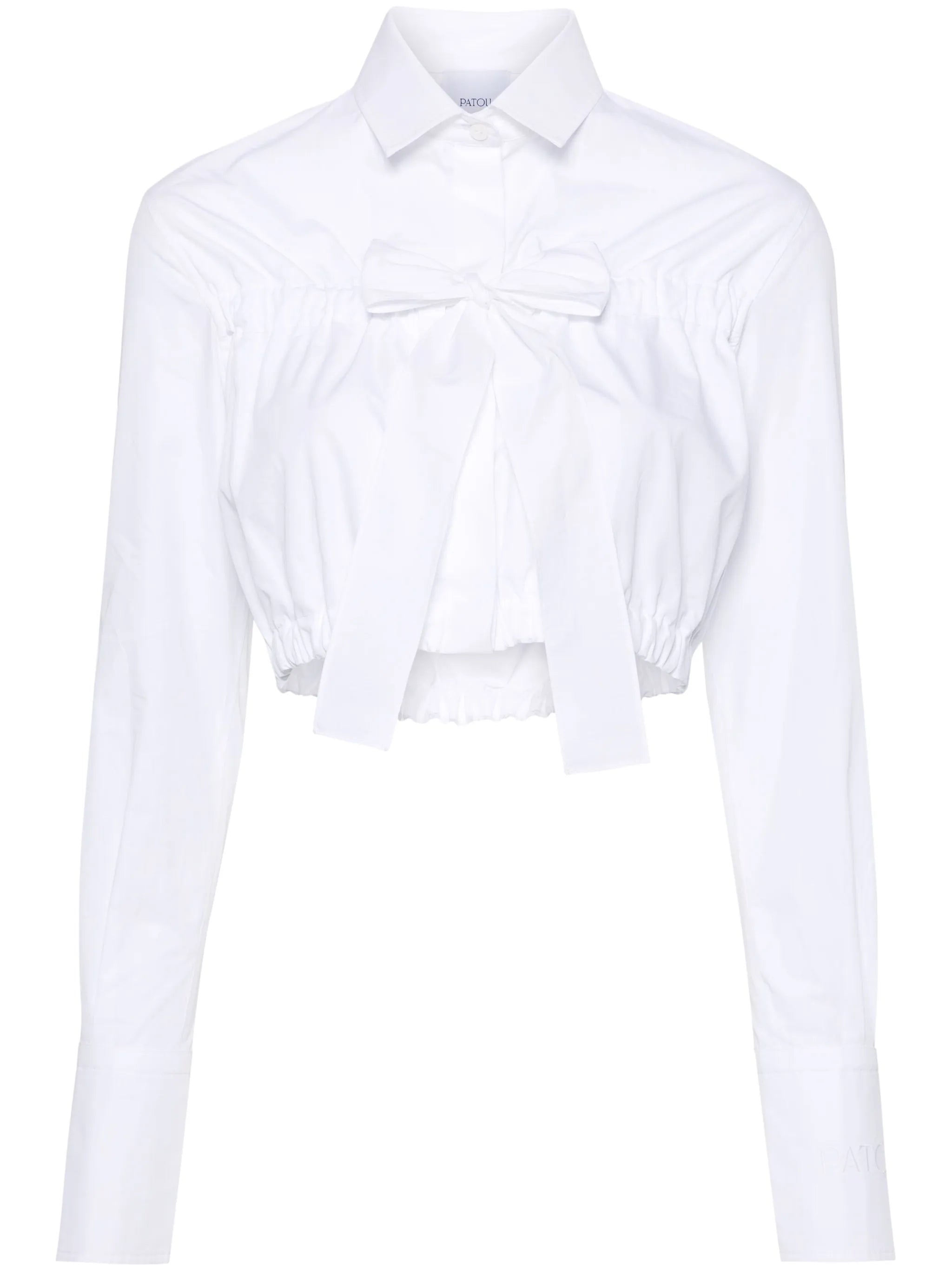bow-detail cropped blouse