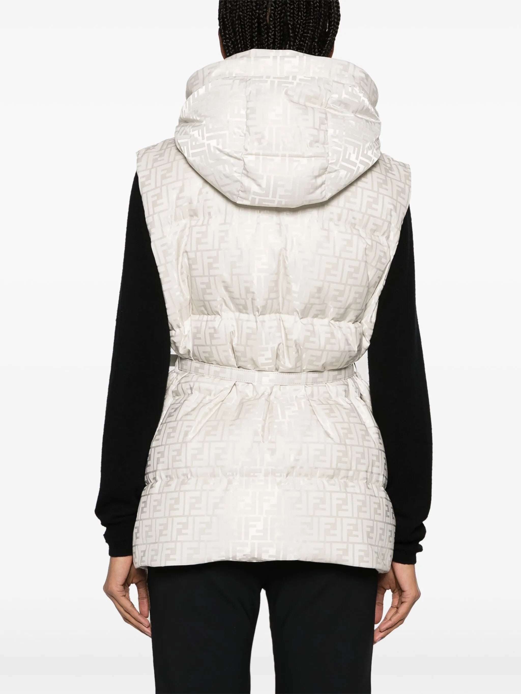 FF-jacquard quilted ski gilet