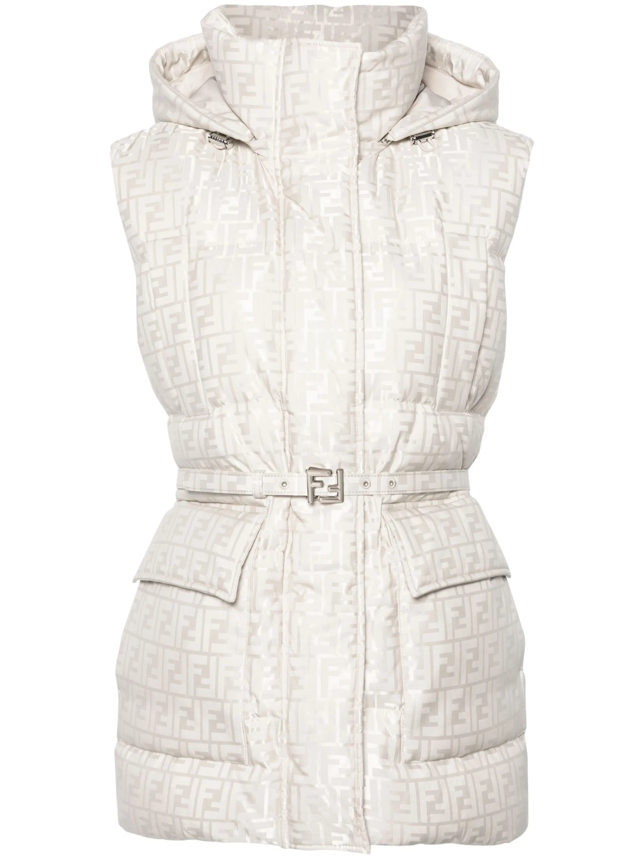 FF-jacquard quilted ski gilet