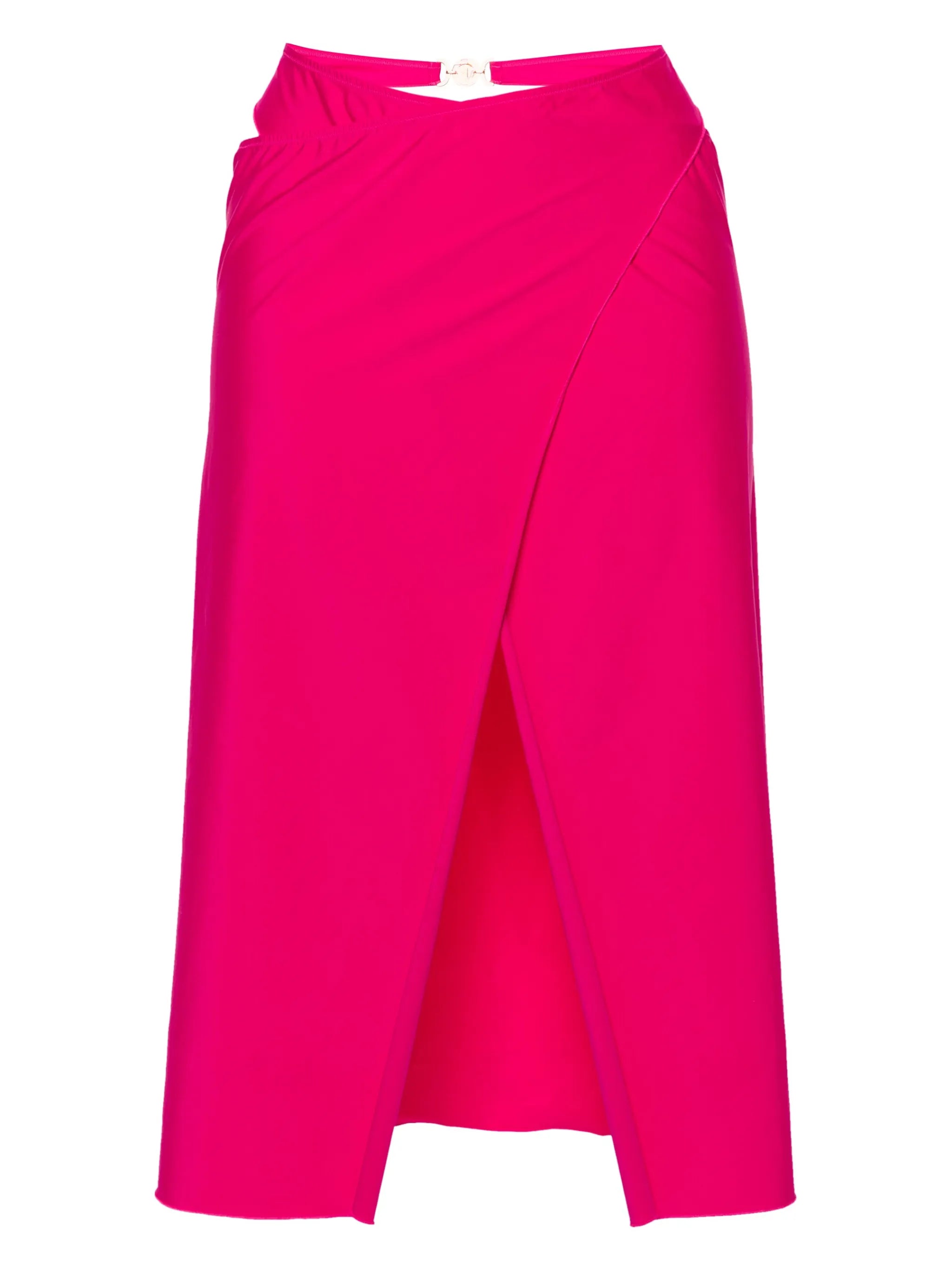 Medusa wrap midi skirt