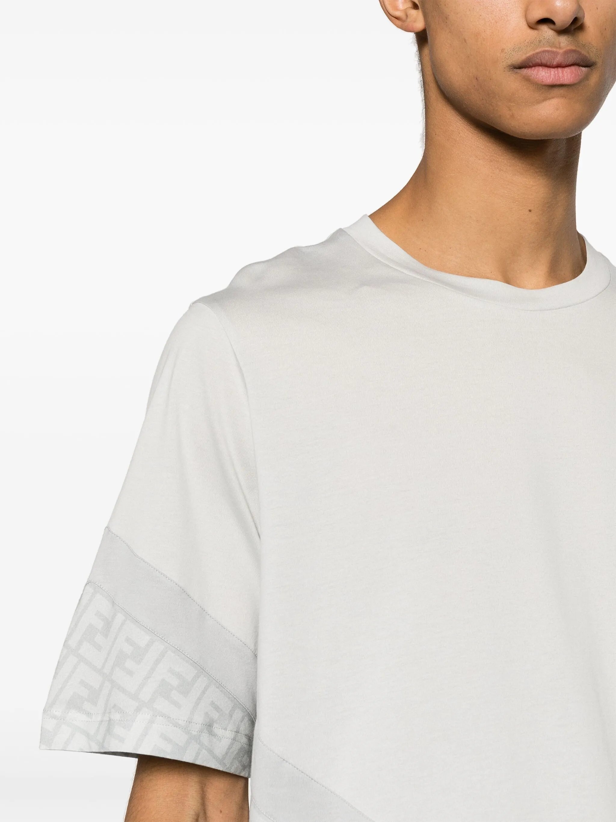 Diagonal FF printed cotton T-shirt