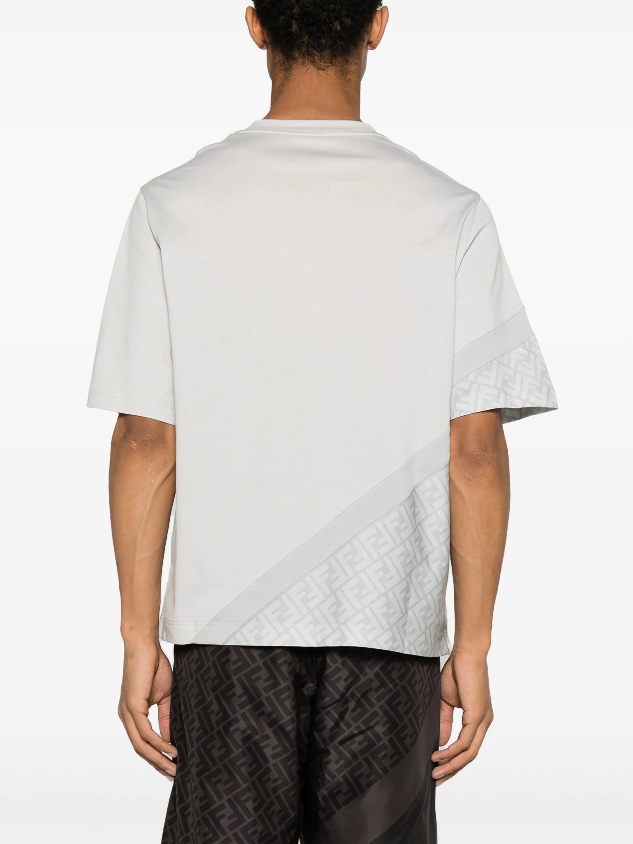 Diagonal FF printed cotton T-shirt