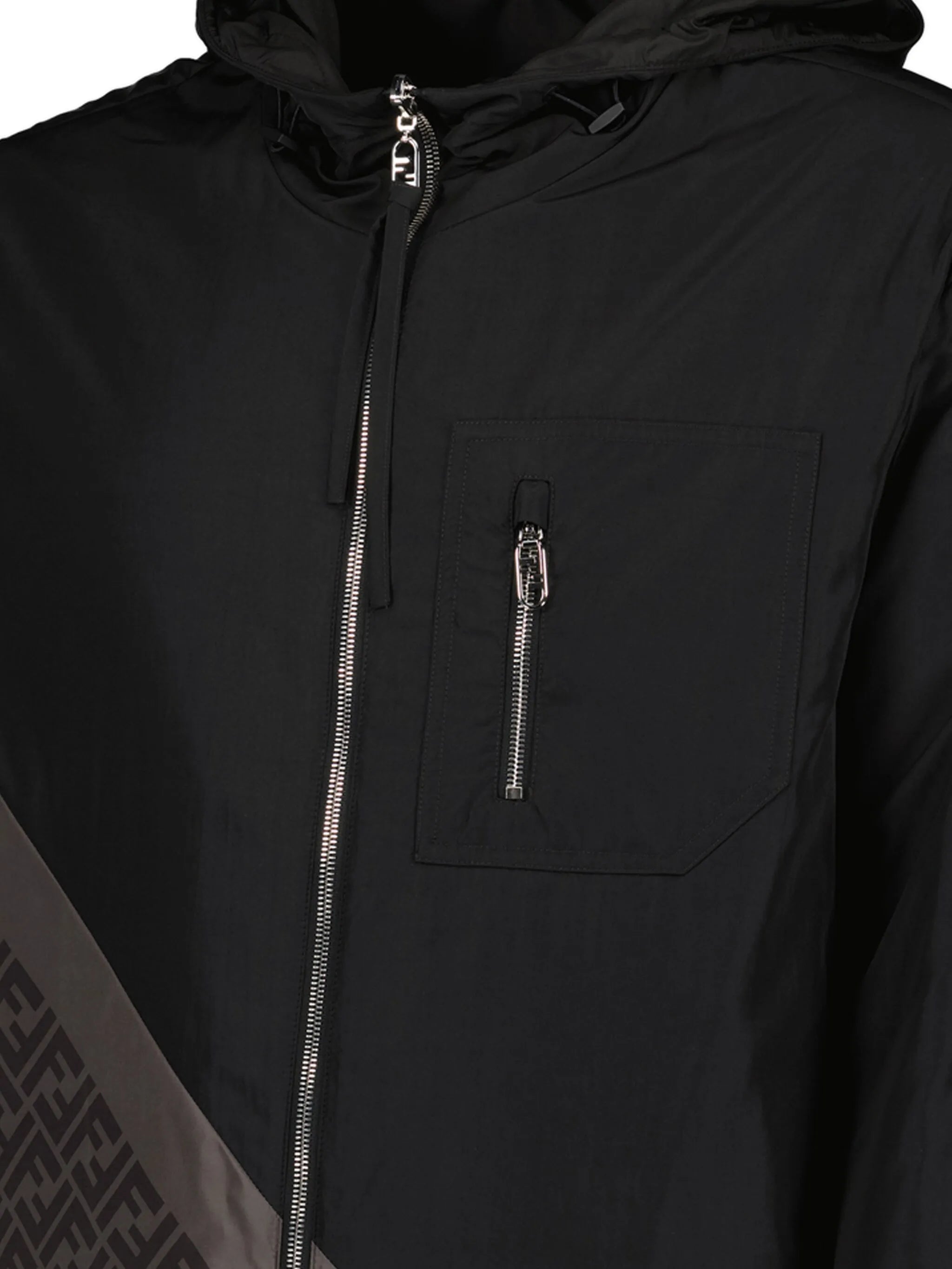 FF-print hooded windbreaker