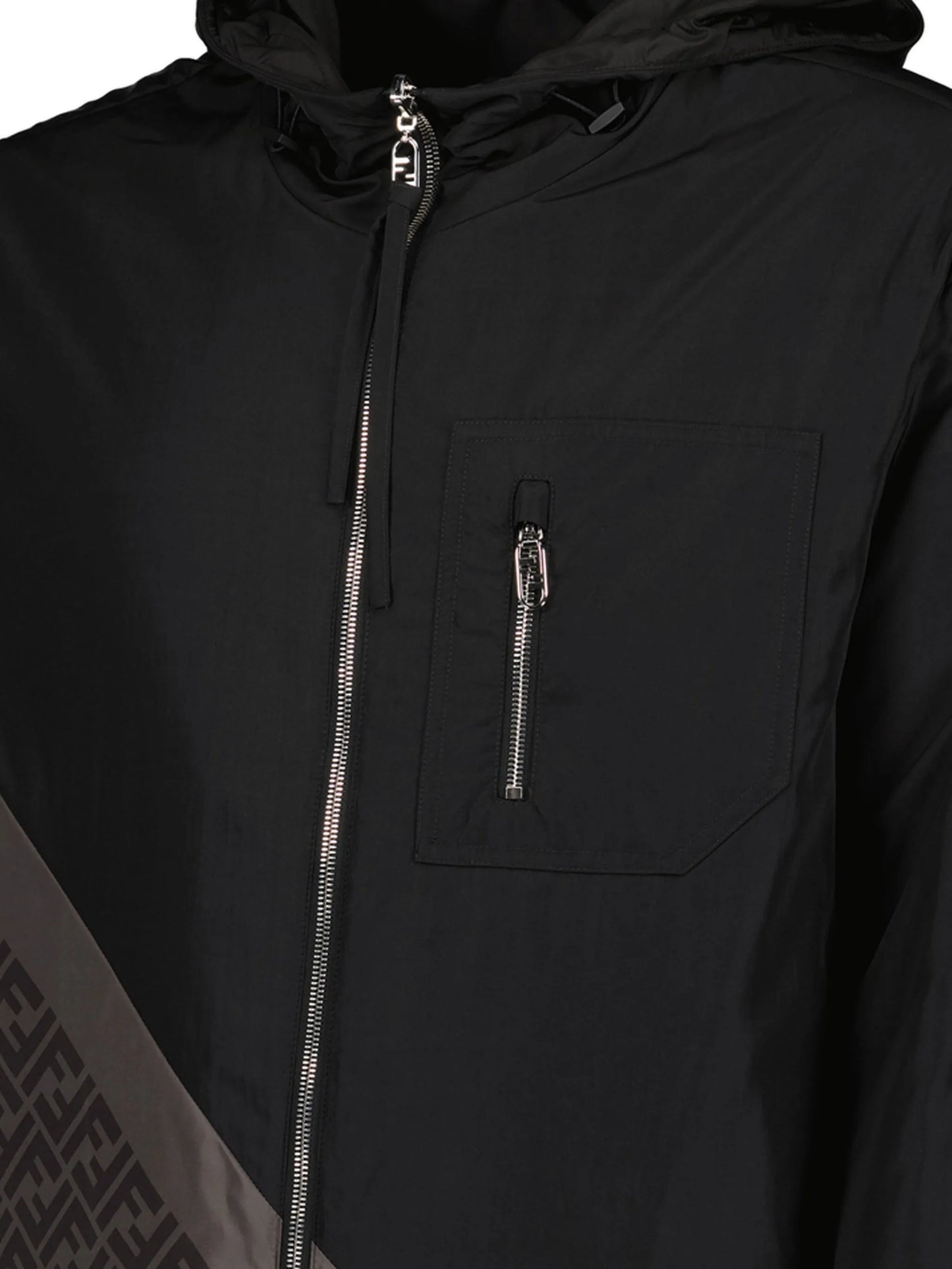 FF-print hooded windbreaker