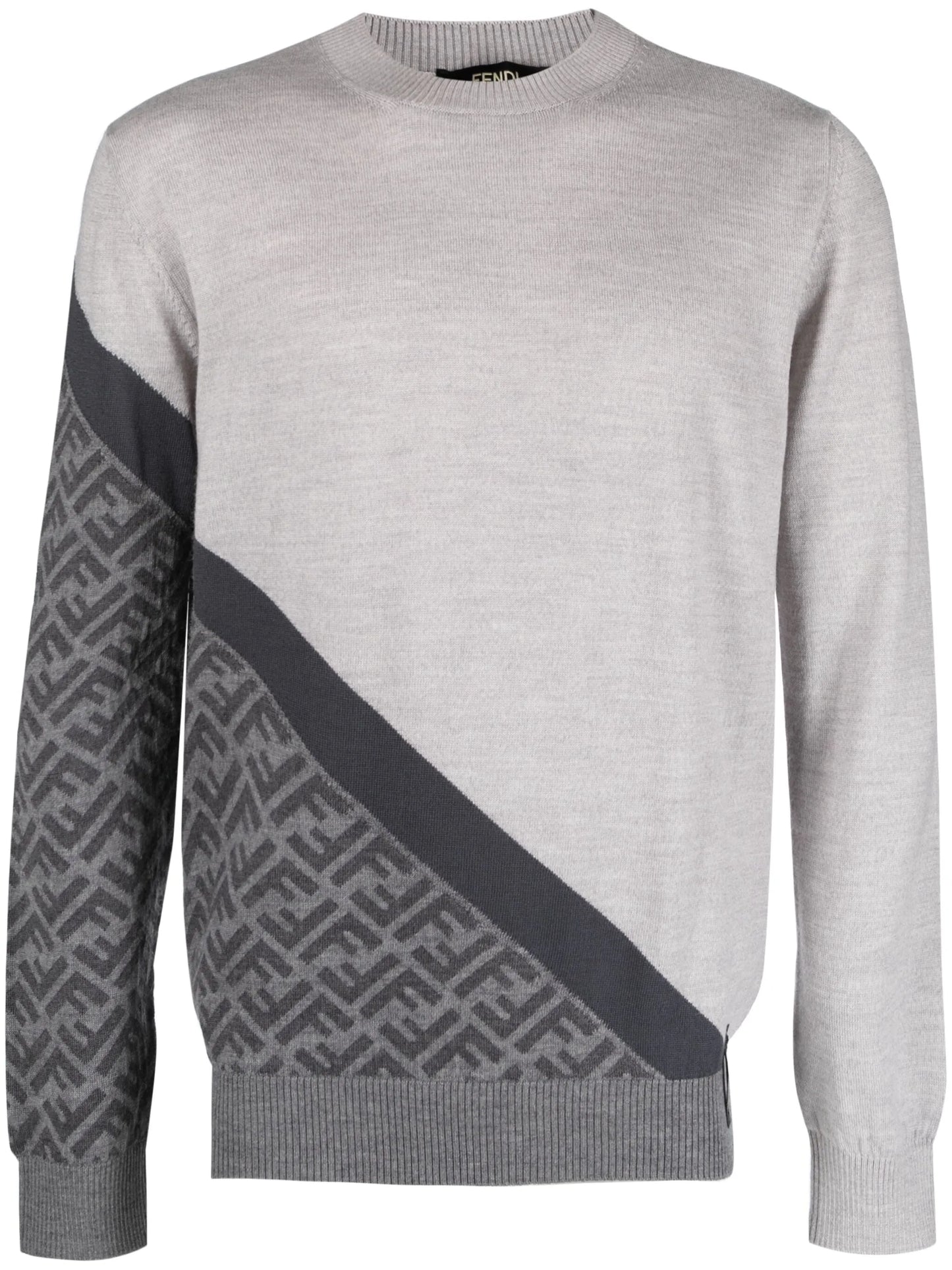 FF-pattern intarsia-knit jumper