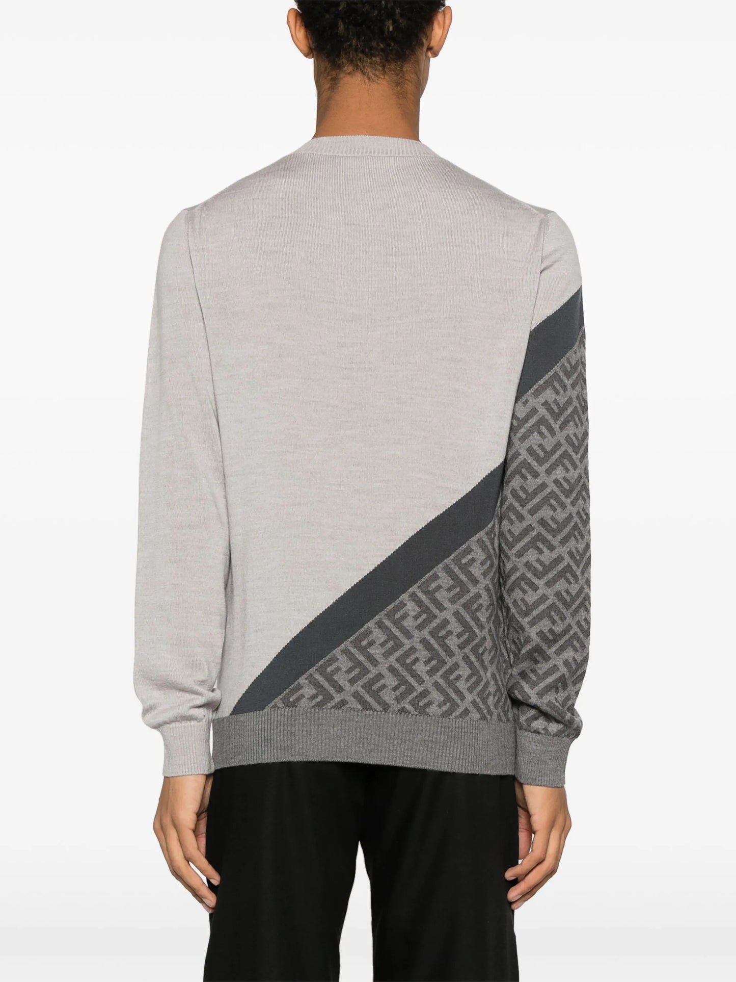 FF-pattern intarsia-knit jumper