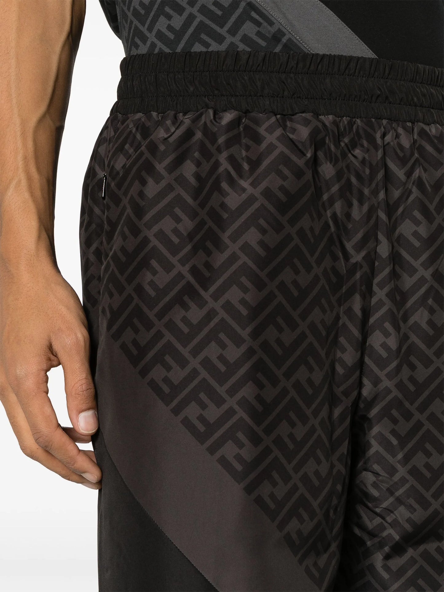 FF-pattern tapered-leg track pants