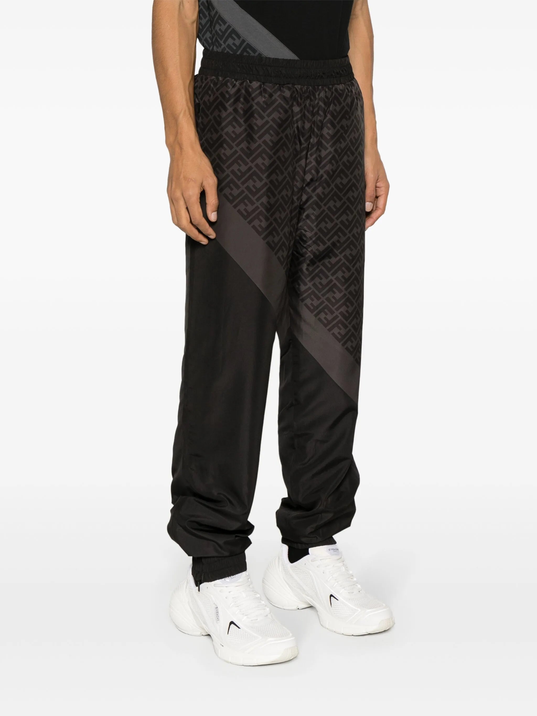 FF-pattern tapered-leg track pants
