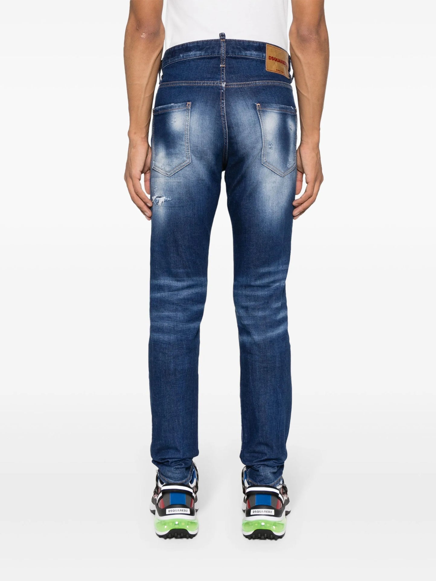 Cool Guy distressed slim-leg jeans