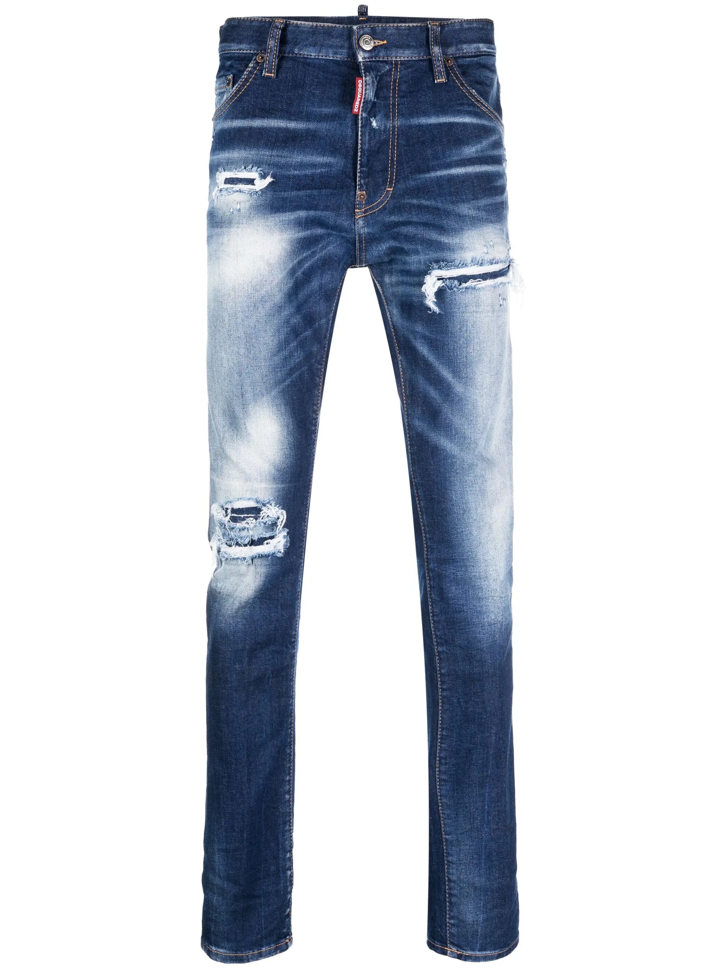 Cool Guy distressed slim-leg jeans