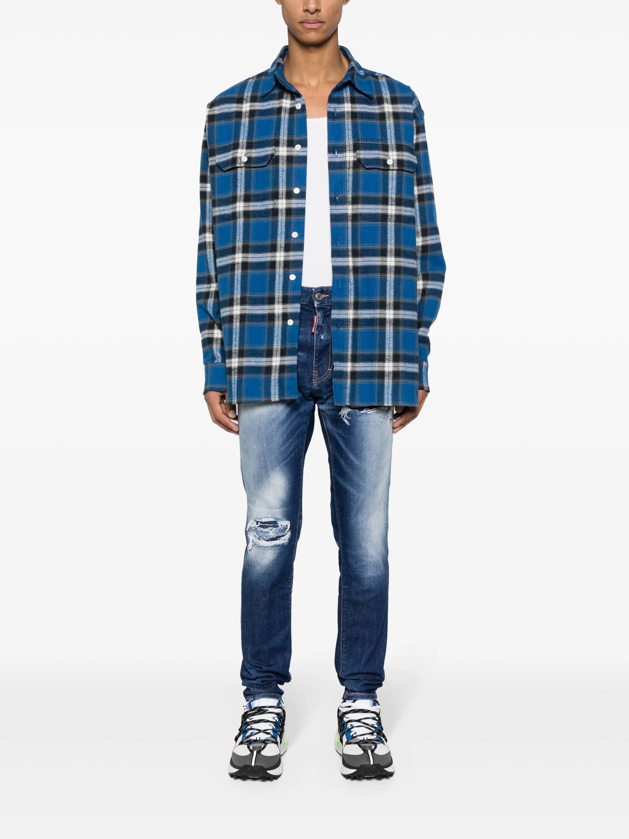 Cool Guy distressed slim-leg jeans