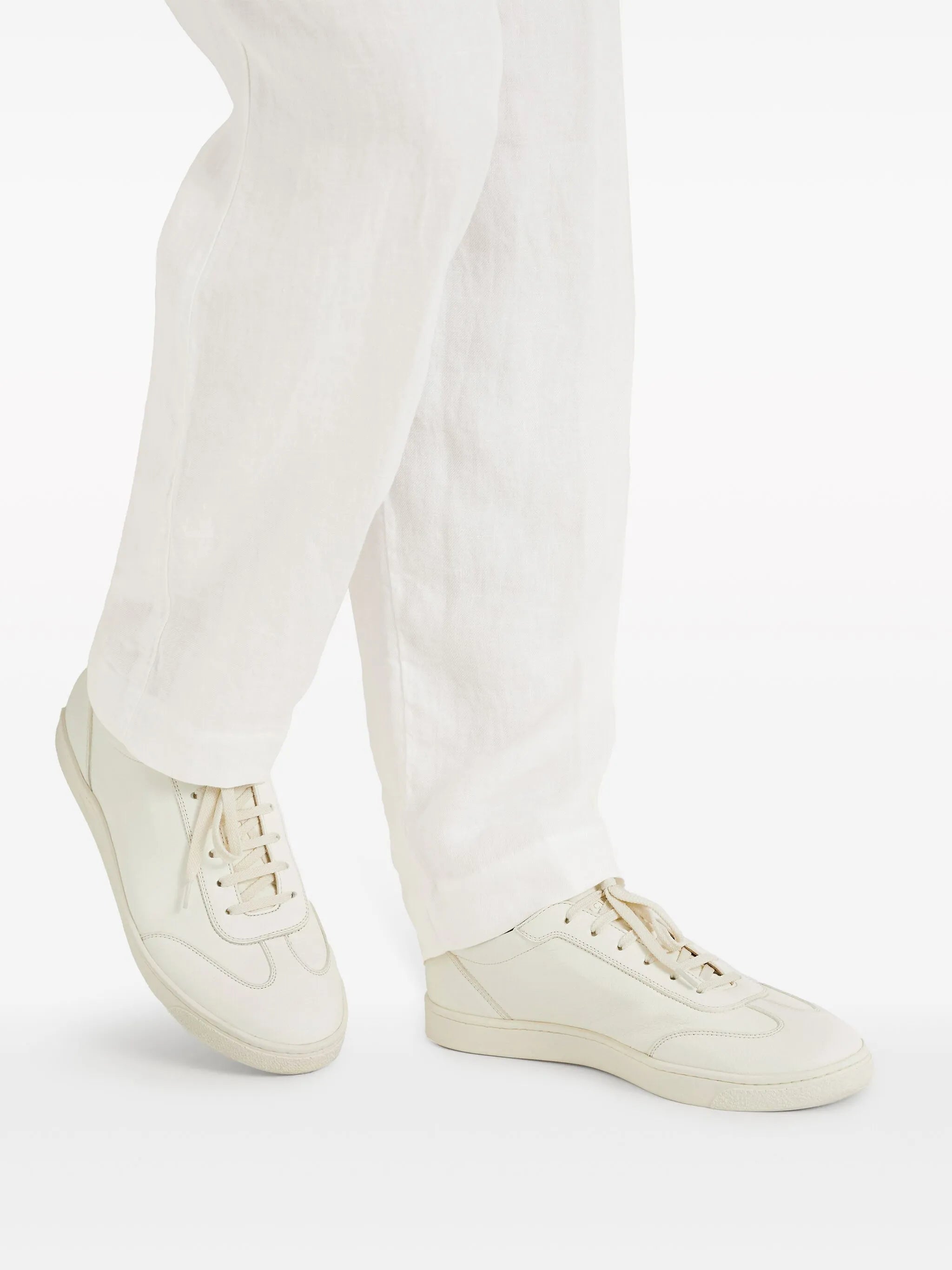 logo-print panelled low-top sneakers