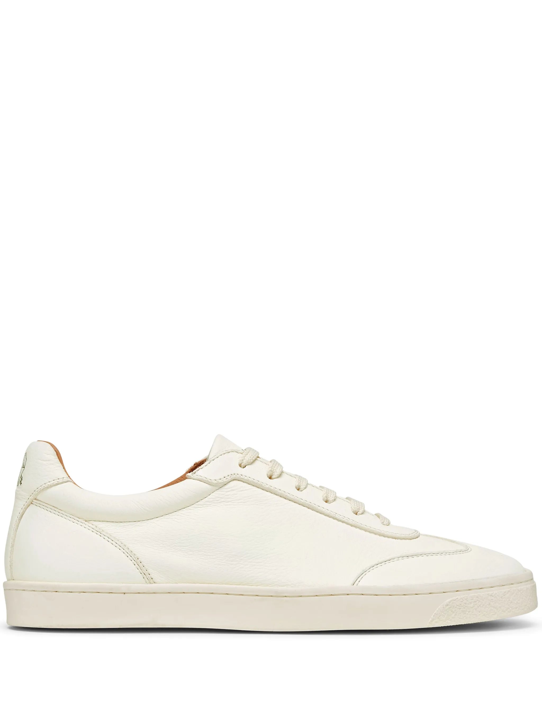 logo-print panelled low-top sneakers