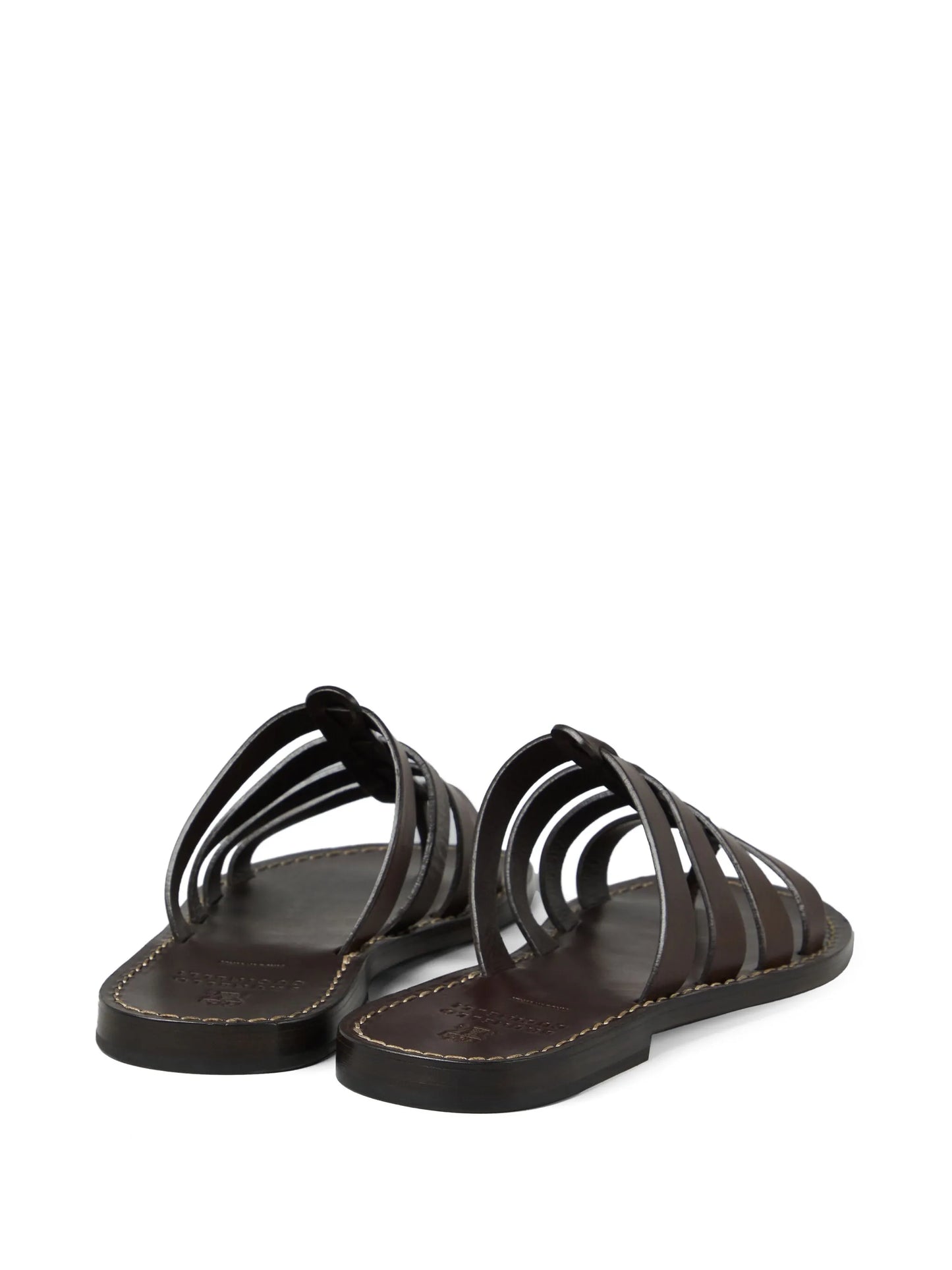 caged leather sandals
