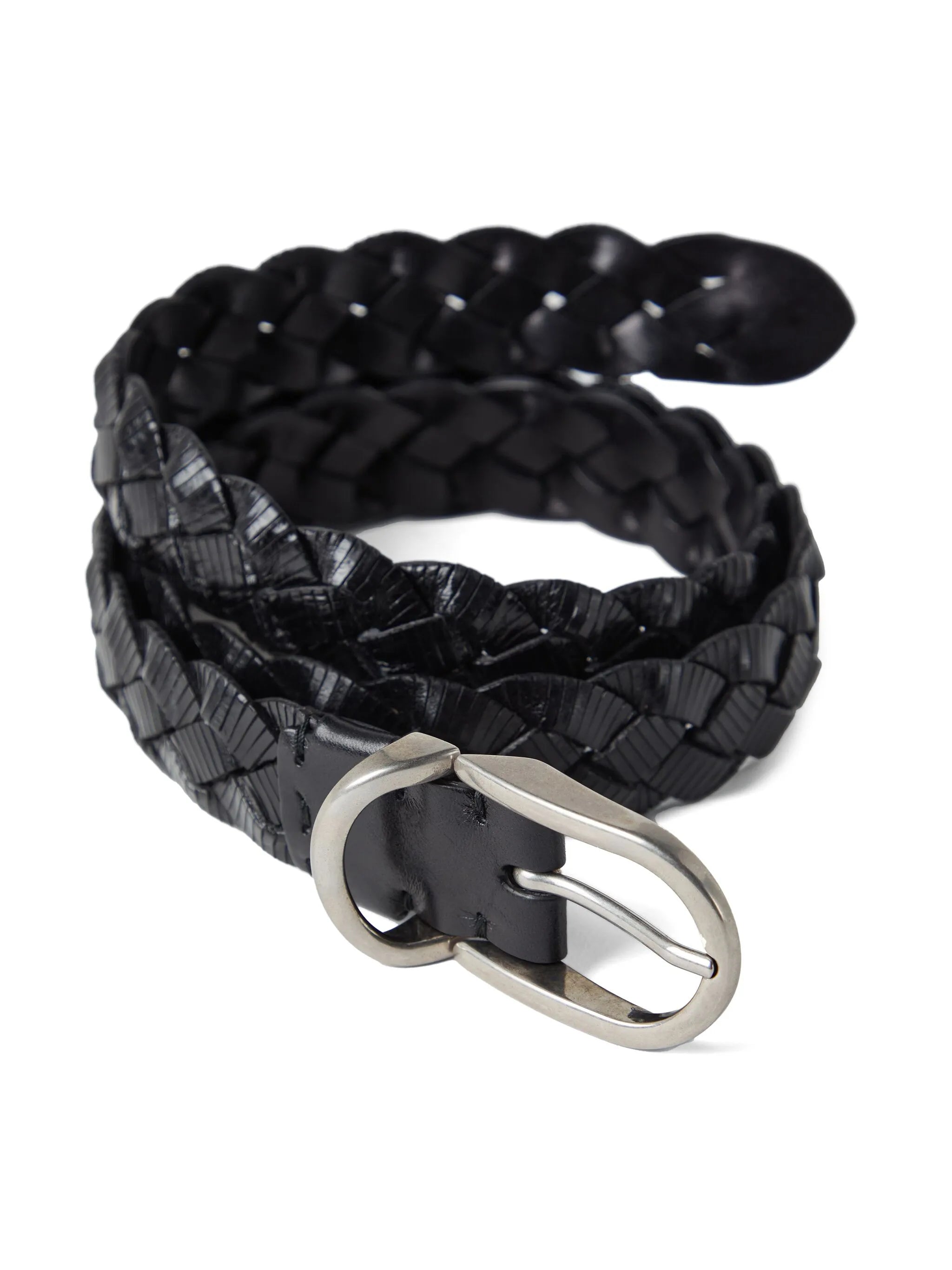braided leather belt