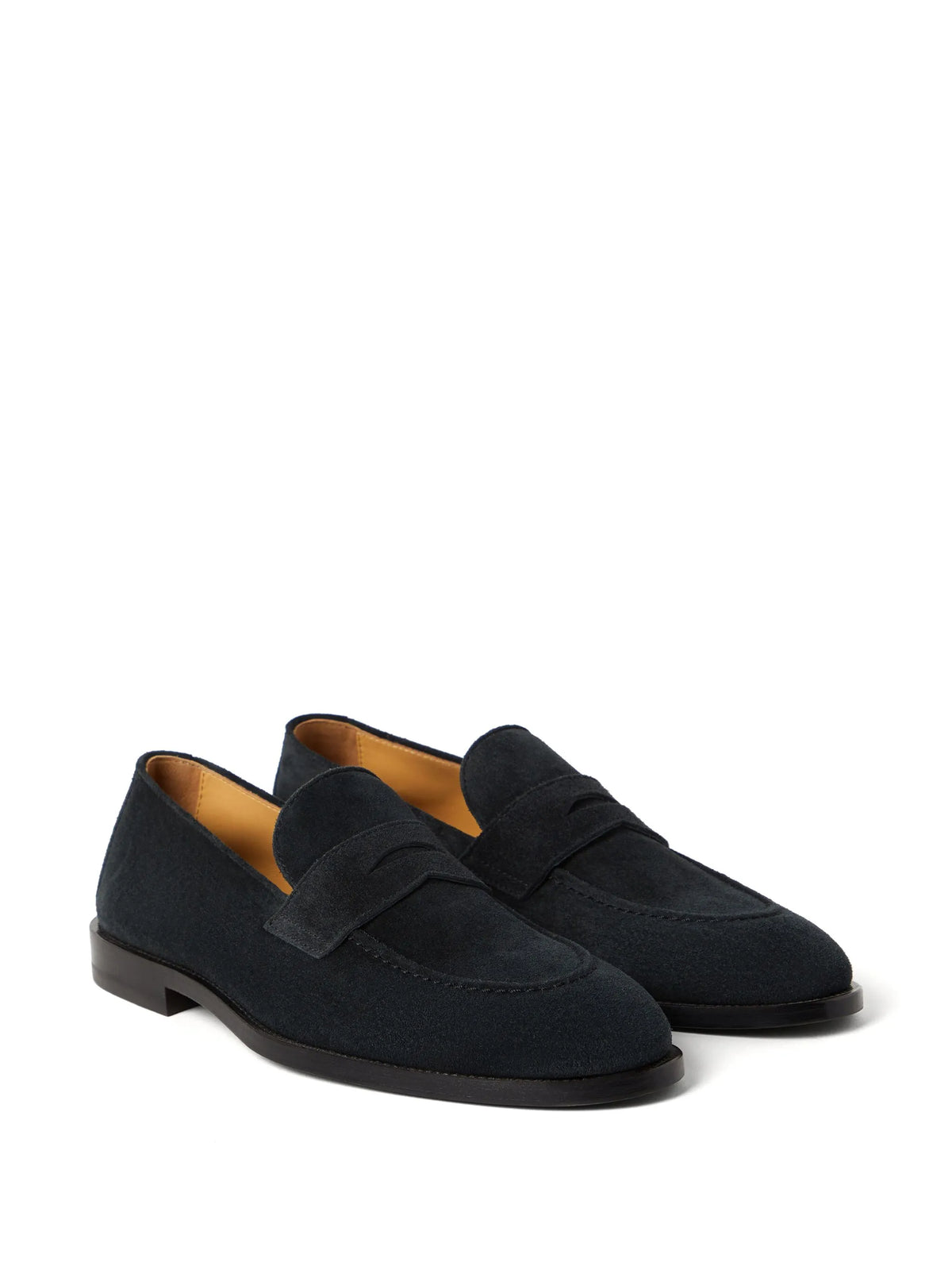 suede penny loafers