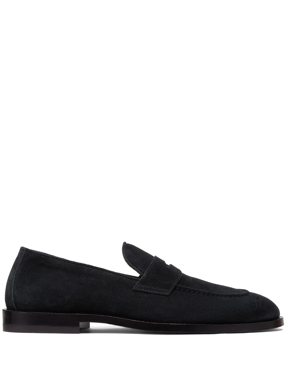 suede penny loafers