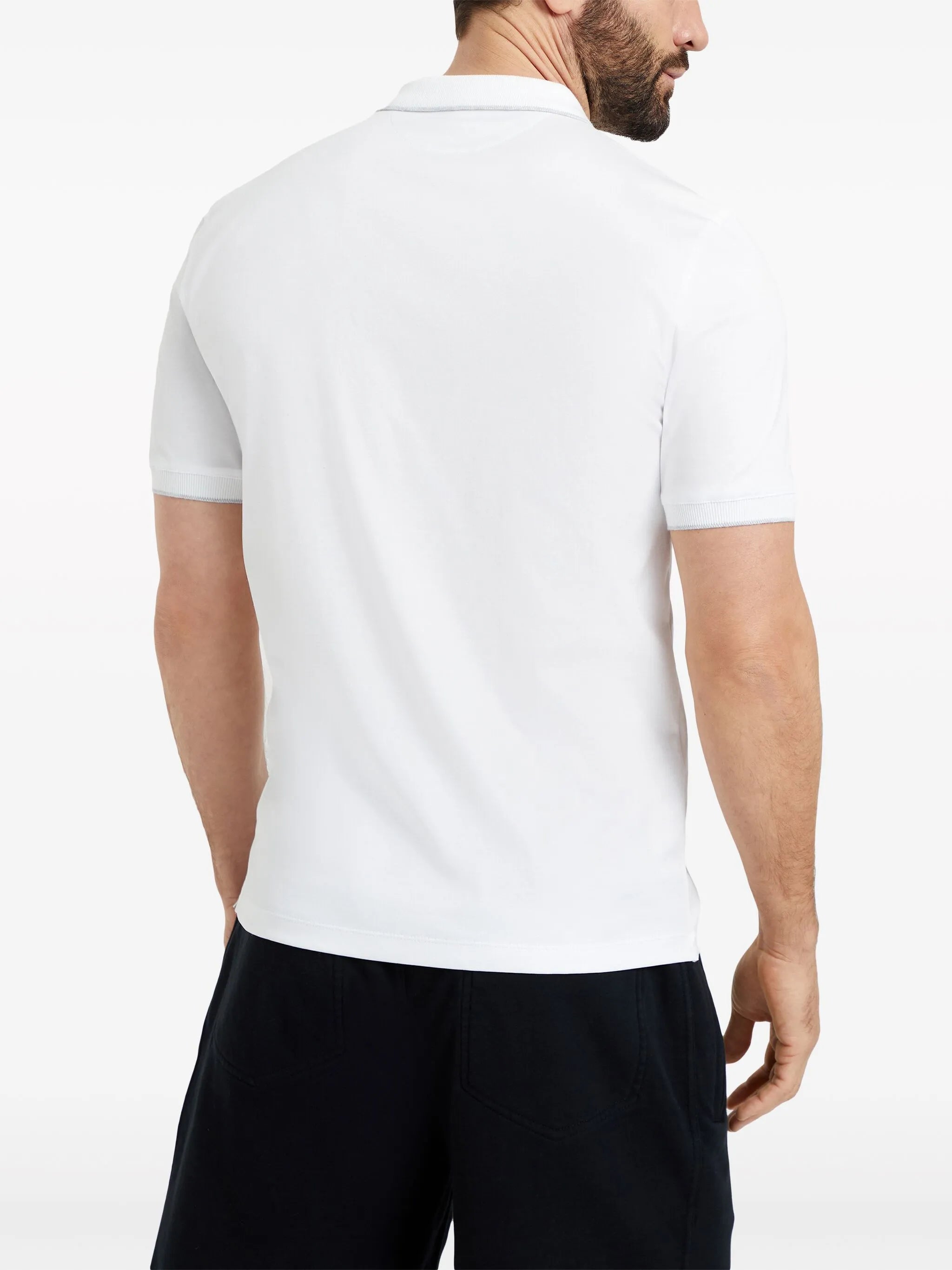 logo-embroidered cotton polo shirt
