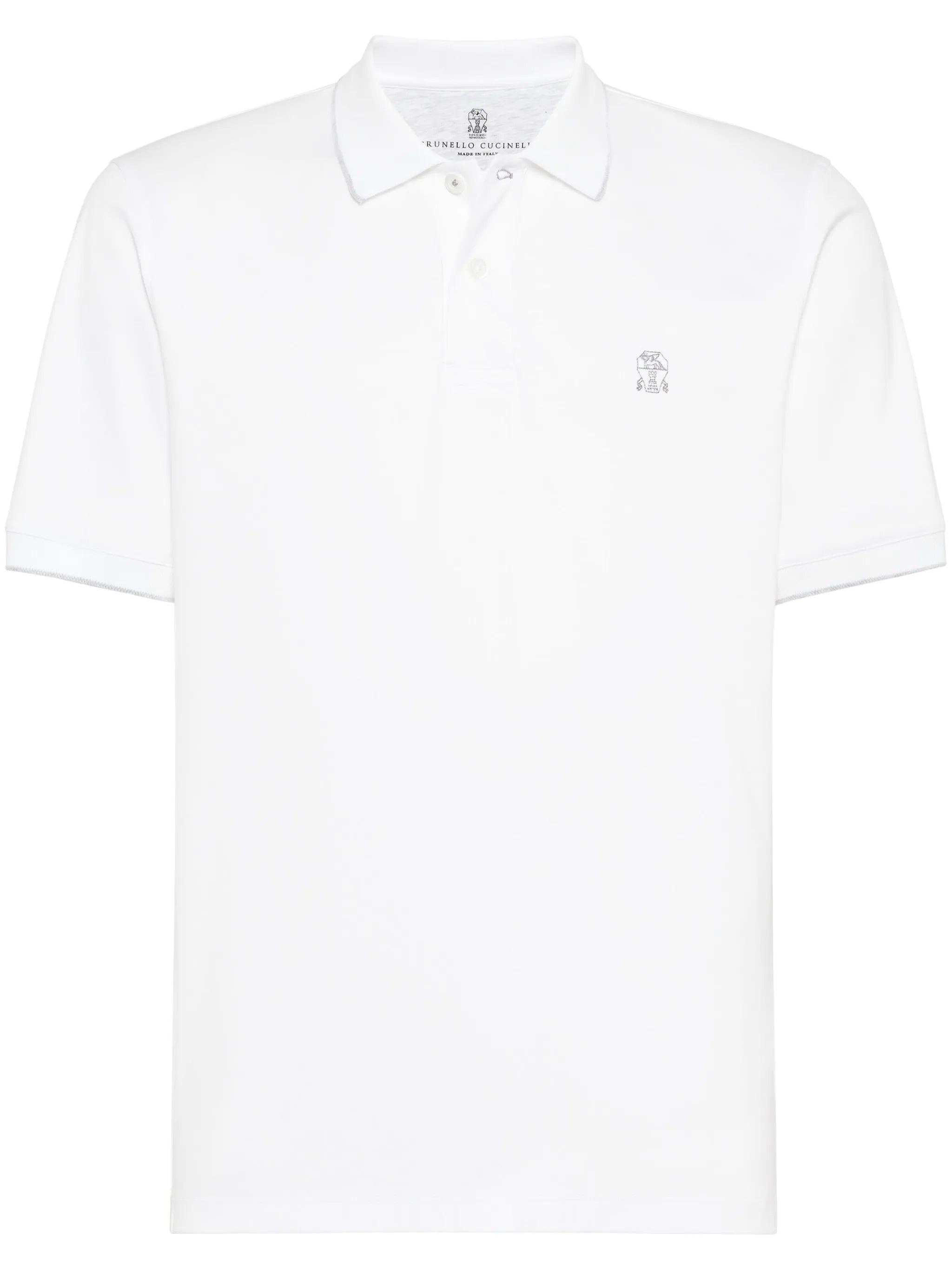 logo-embroidered cotton polo shirt