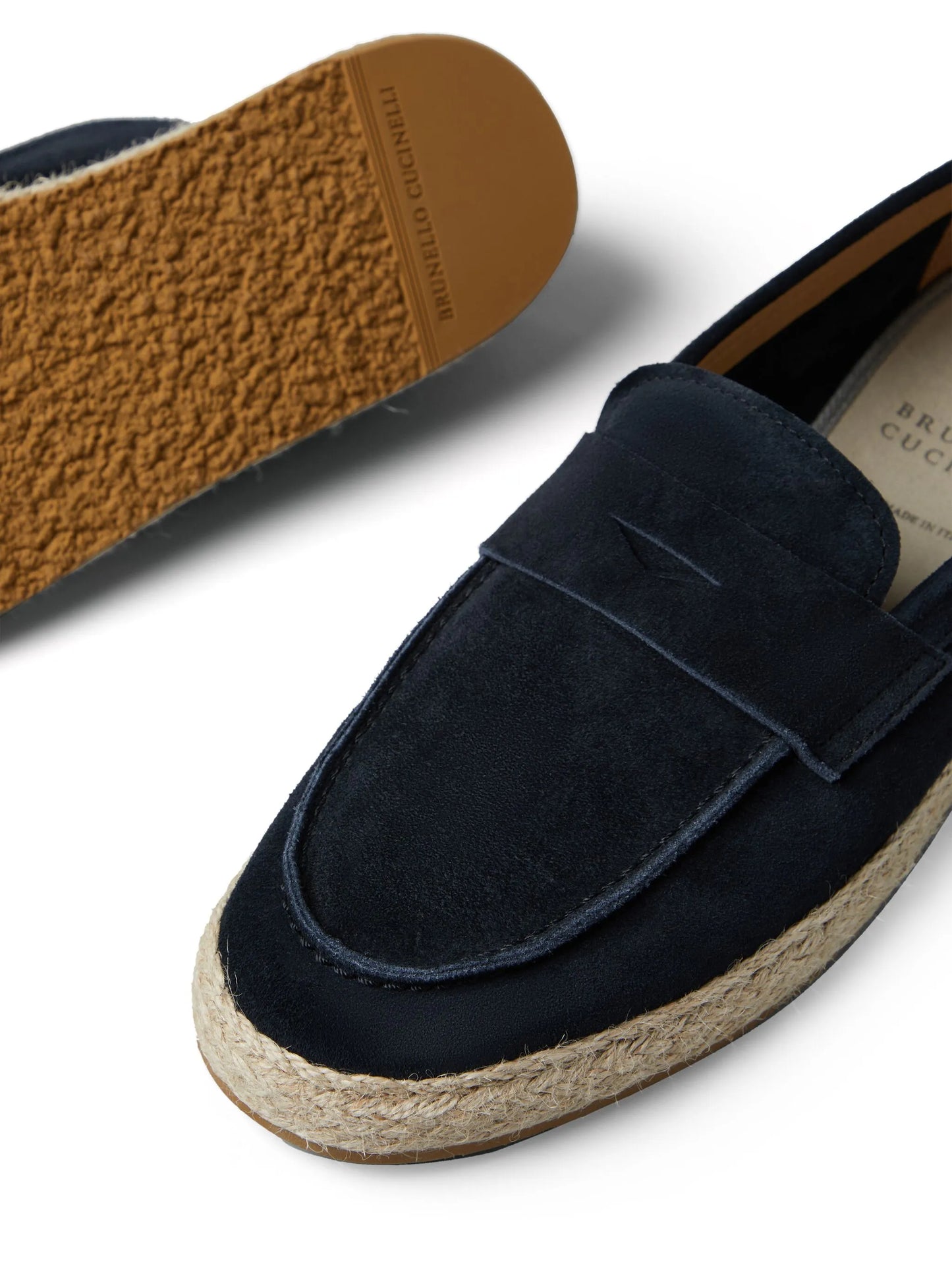 suede espadrille loafers