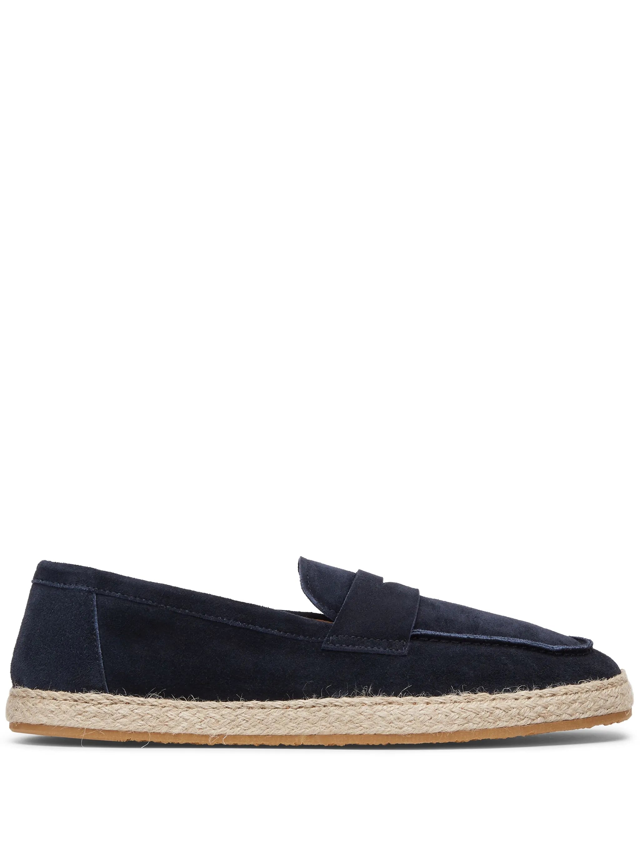 suede espadrille loafers