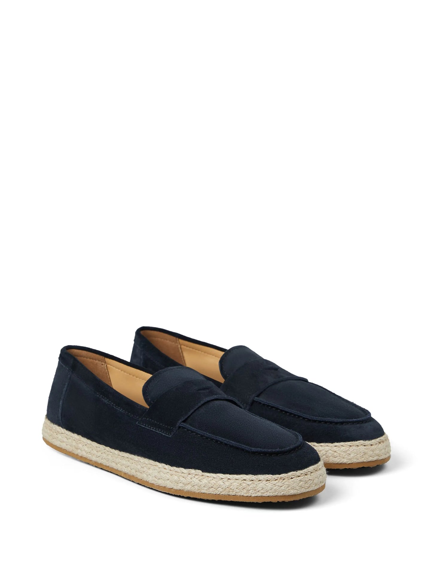 suede espadrille loafers