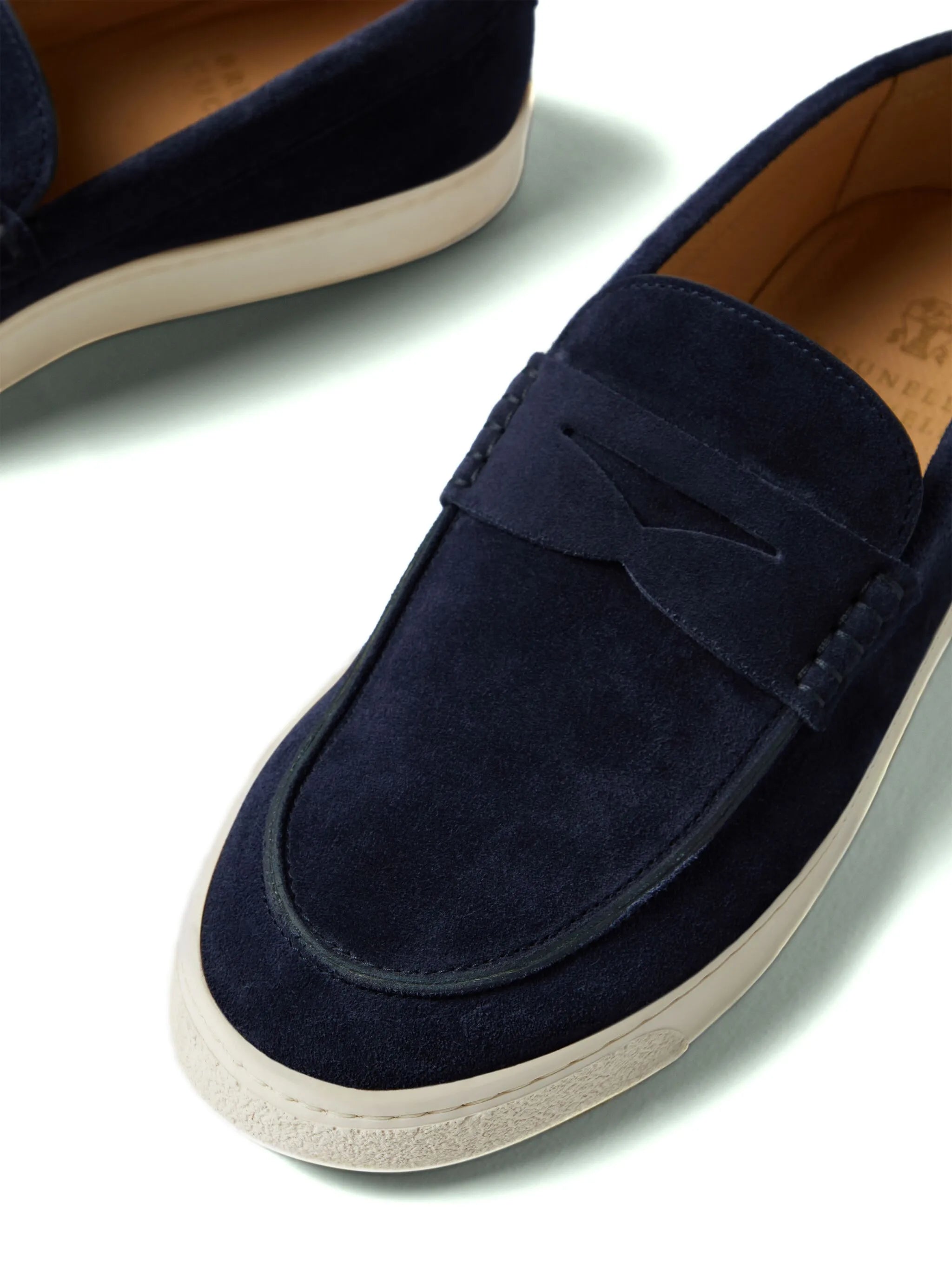 suede penny loafers