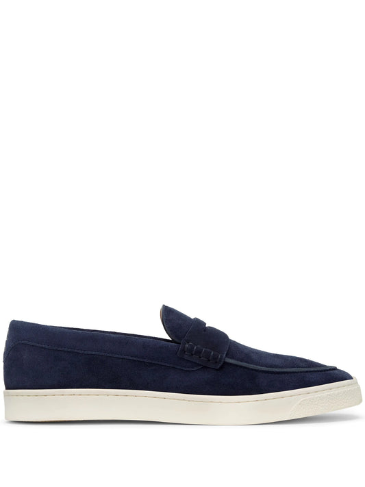 suede penny loafers