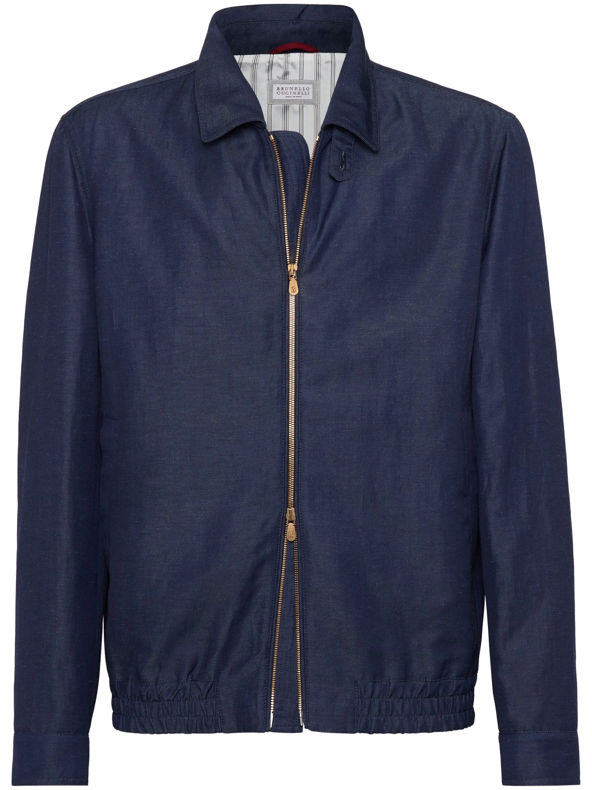 spread-collar bomber jacket