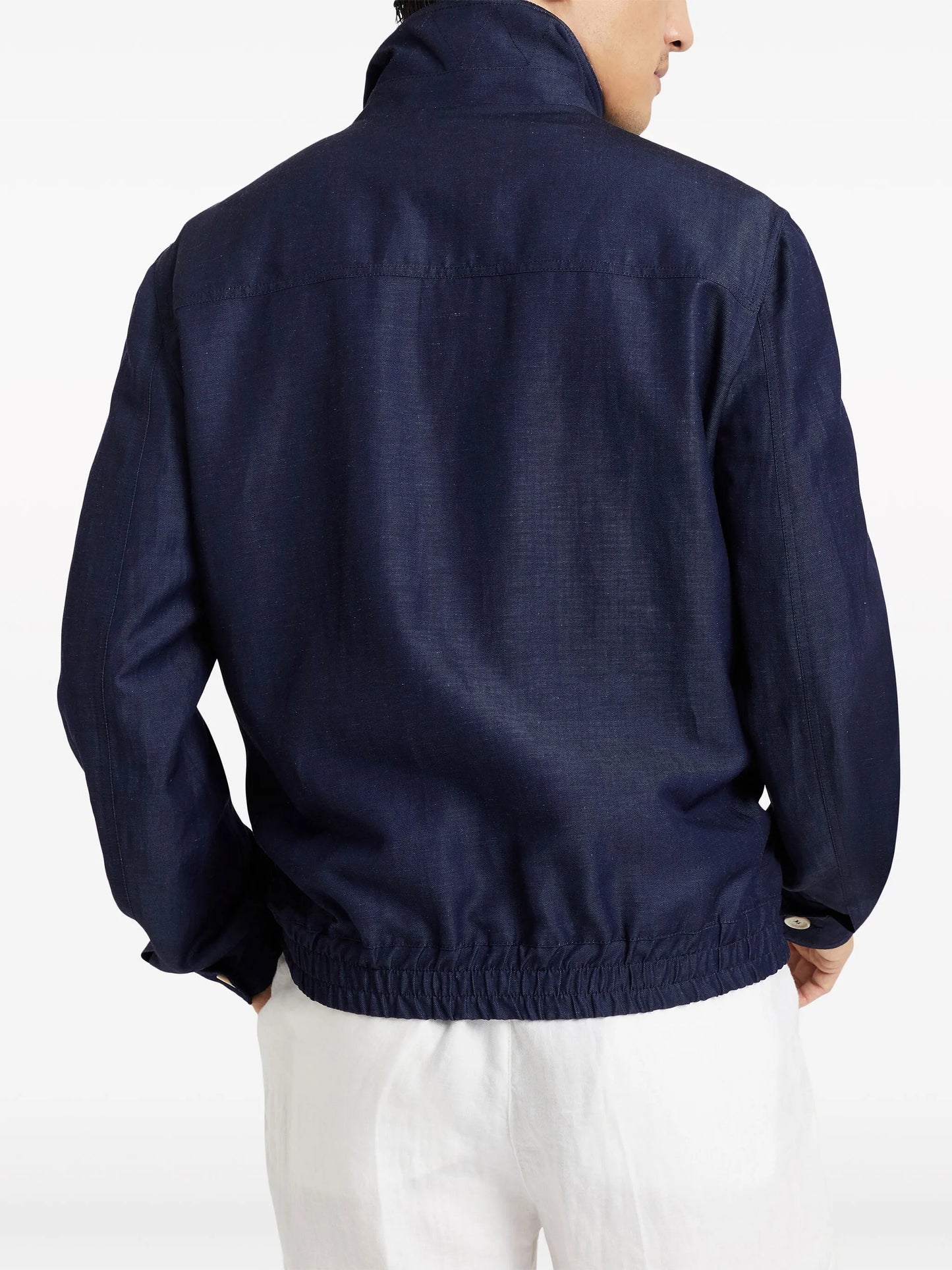 spread-collar bomber jacket