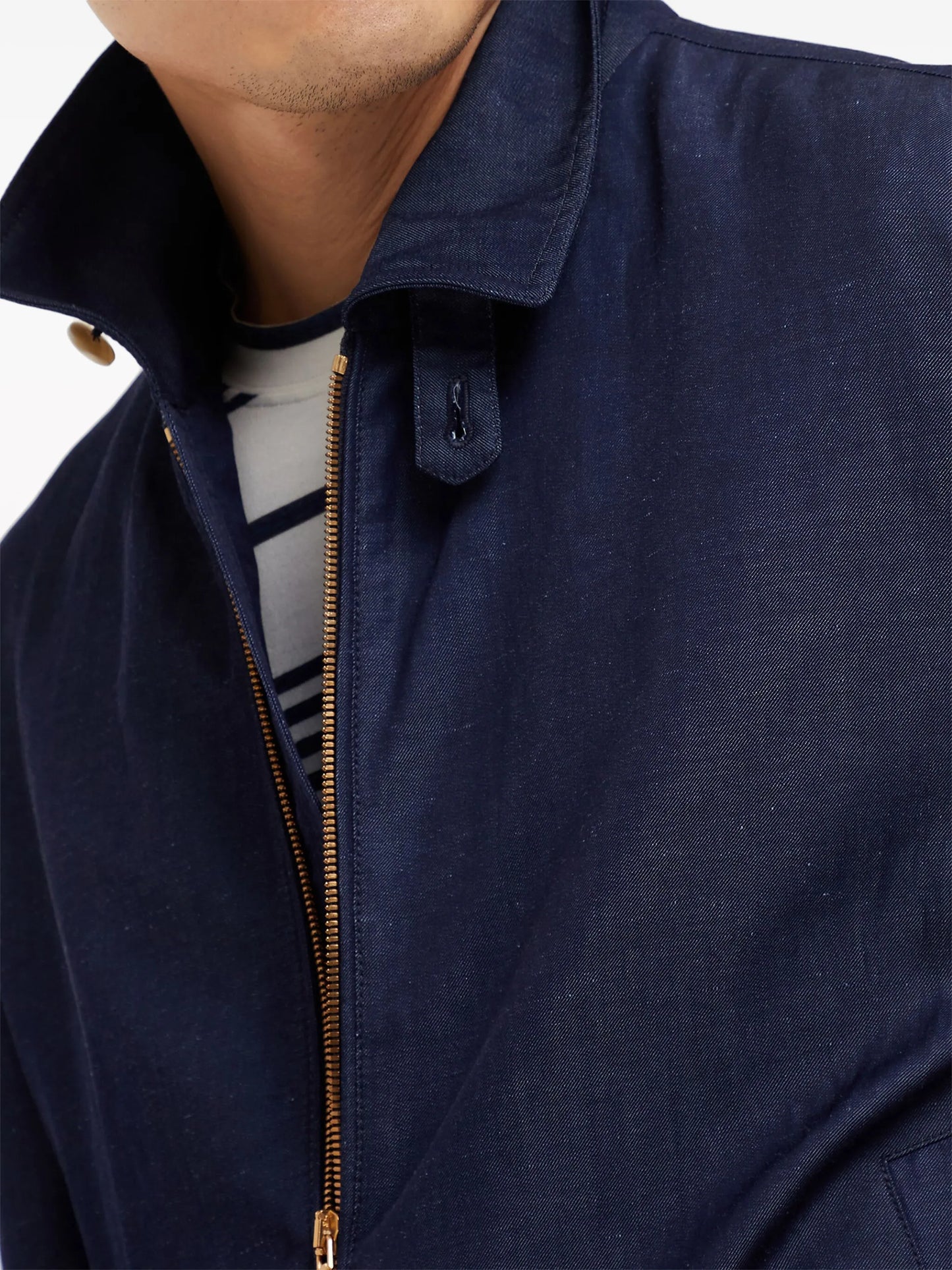 spread-collar bomber jacket
