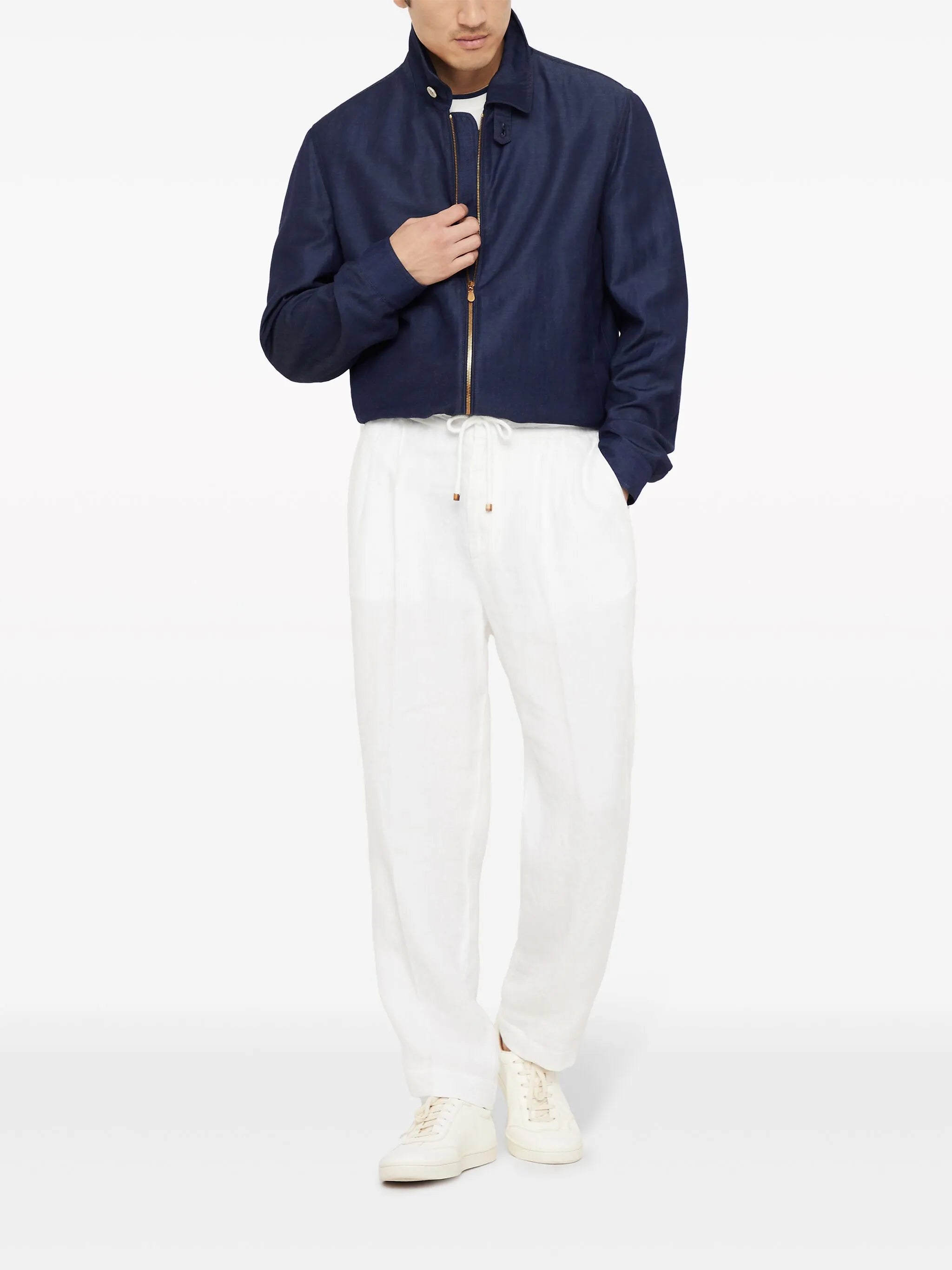 spread-collar bomber jacket