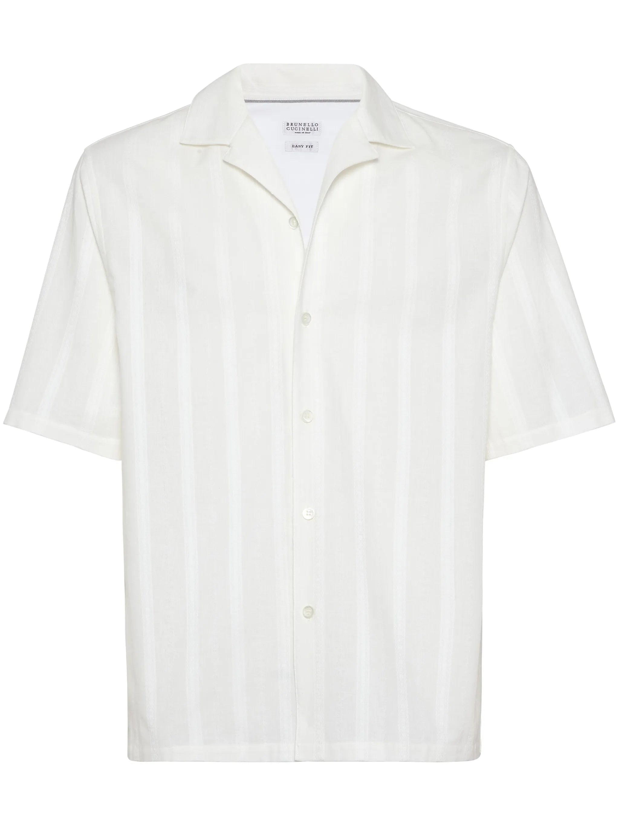 stripe-pattern cotton shirt
