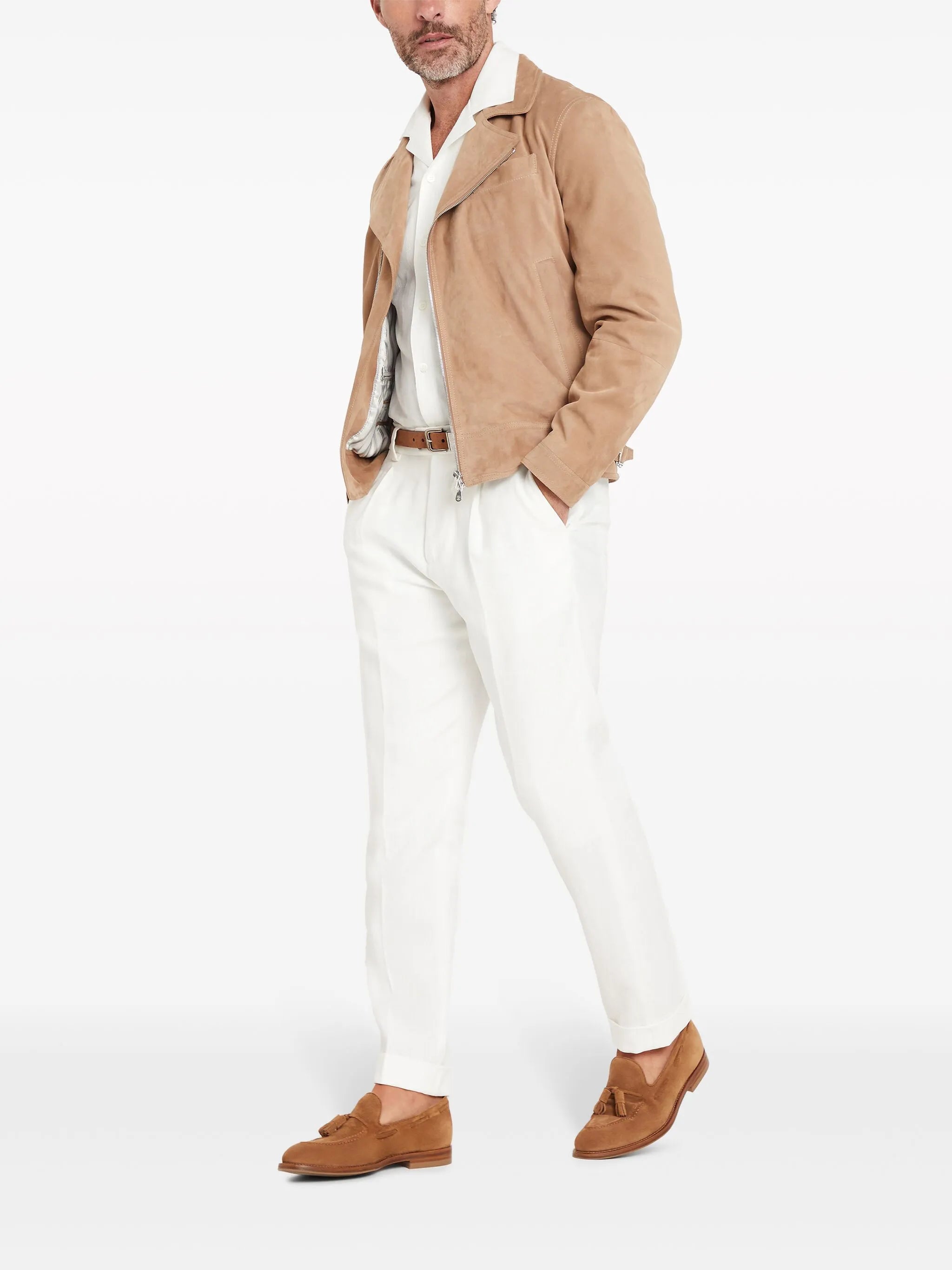 stripe-pattern cotton shirt