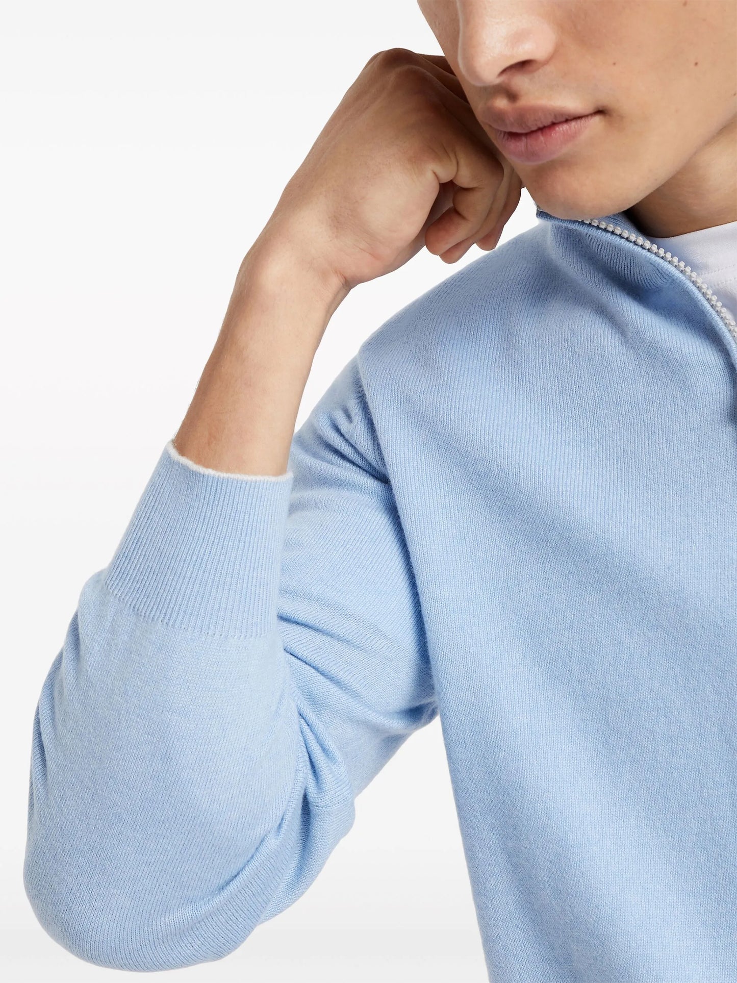 zip-up cashmere jumper