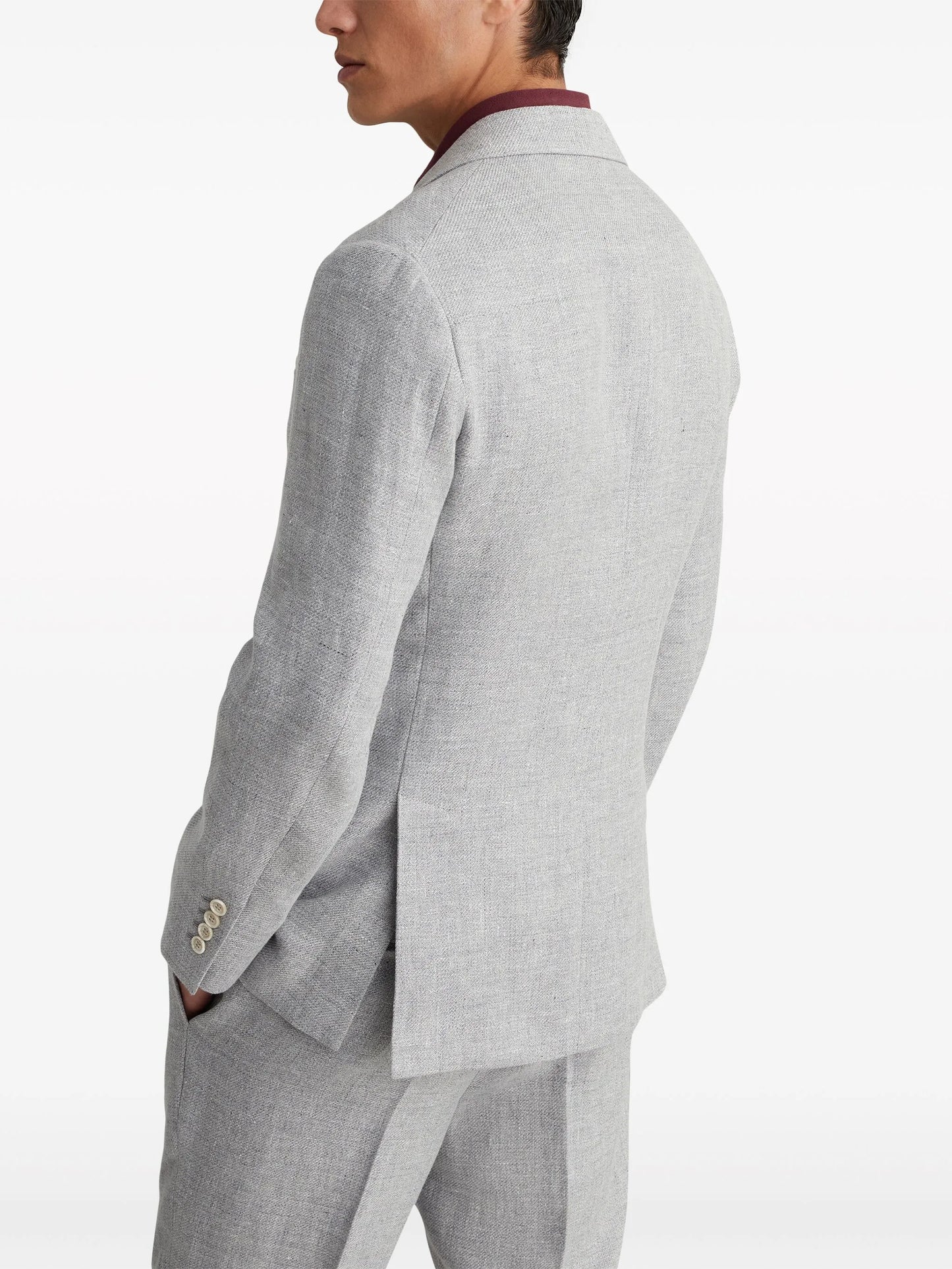notched-lapels single-breasted blazer