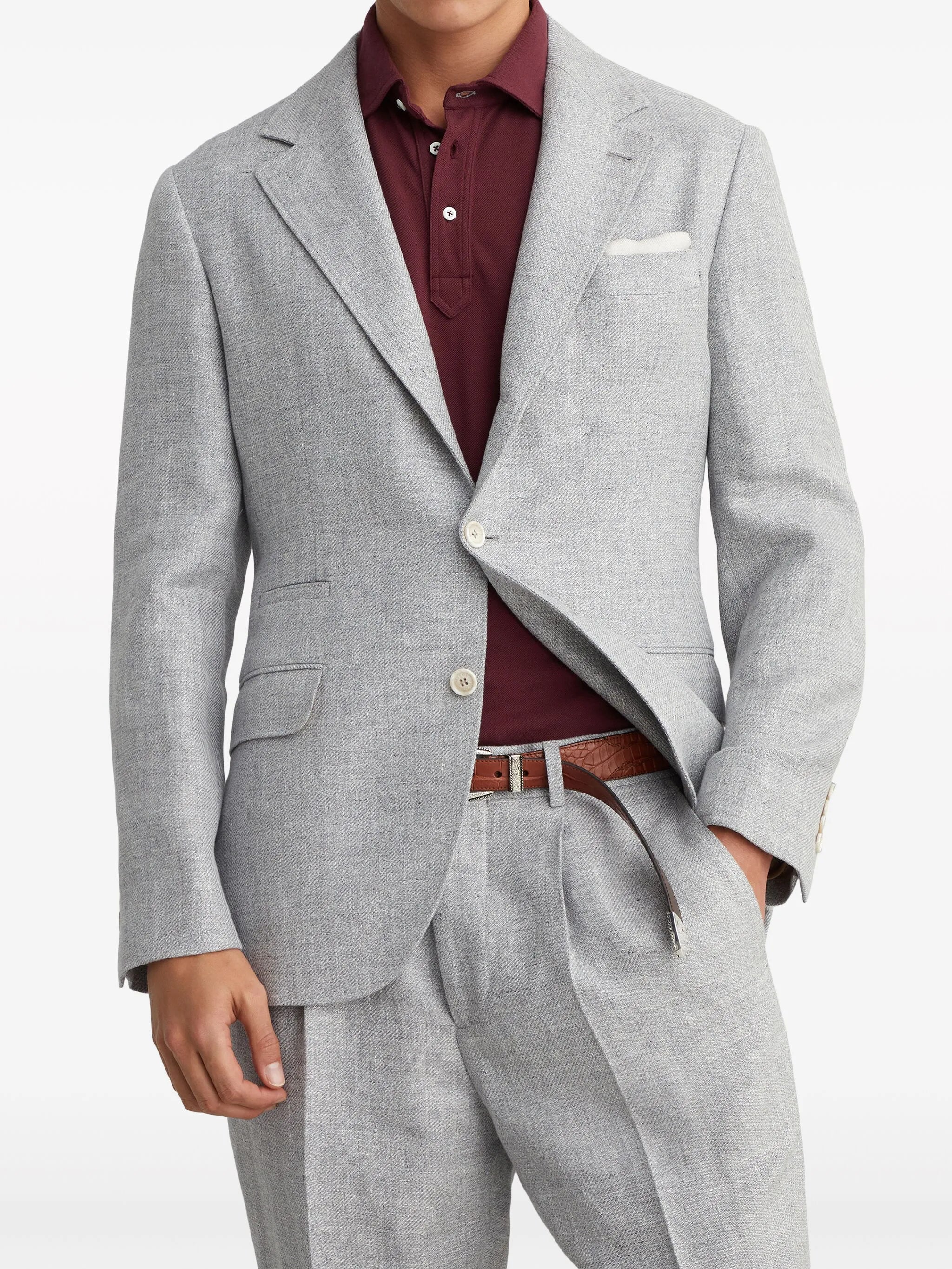 notched-lapels single-breasted blazer